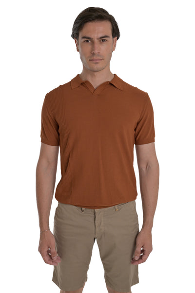 Regular polo shirt DS 2585 orange SS25