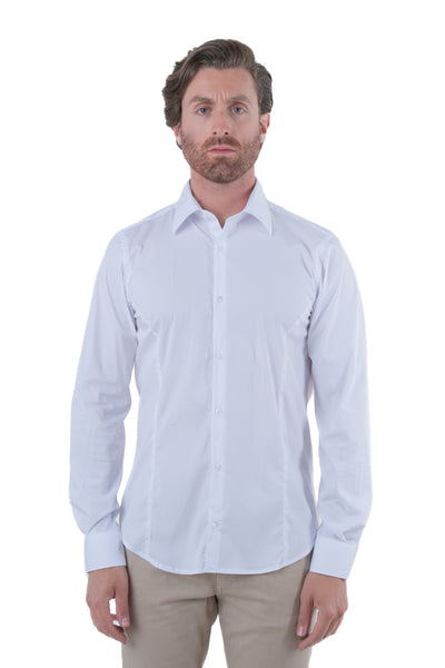 Regular Basic White Cotton Shirt SS25