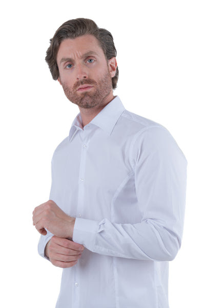 Regular Basic White Cotton Shirt SS25