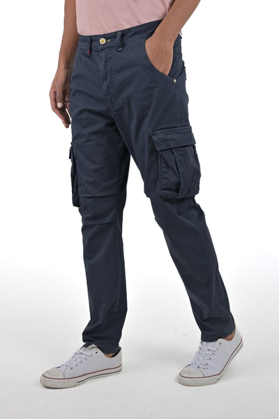 Marktas Blue Regular Cotton Trousers SS25