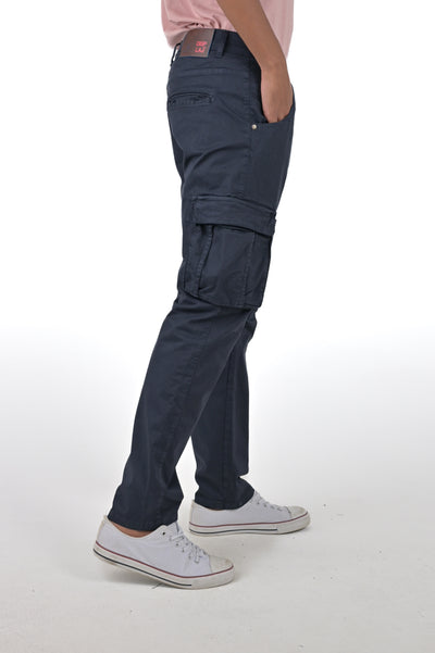 Marktas Blue Regular Cotton Trousers SS25