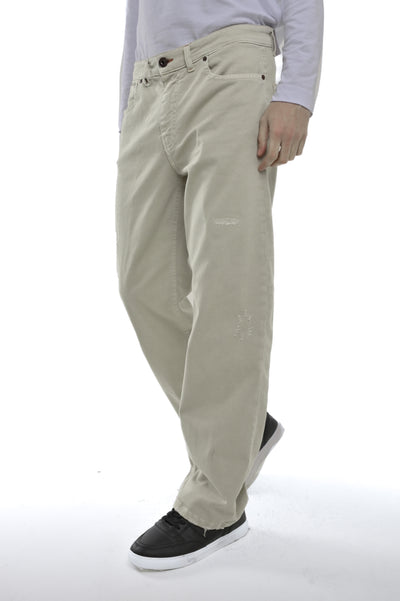 Loose Dick Cotton Trousers Beige FW24/25