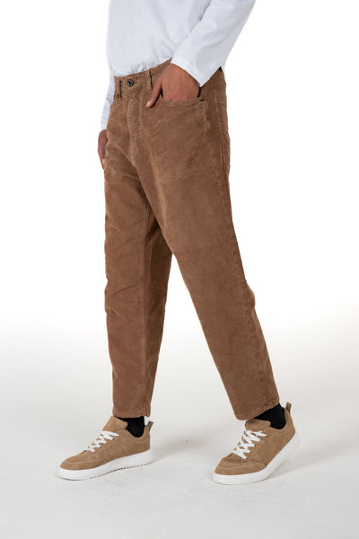 Pantaloni in Velluto Baggy Rock Ottawa Mattone