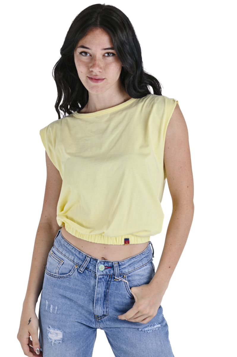 Regular women's T-Shirt DPE 2332 Yellow SS24