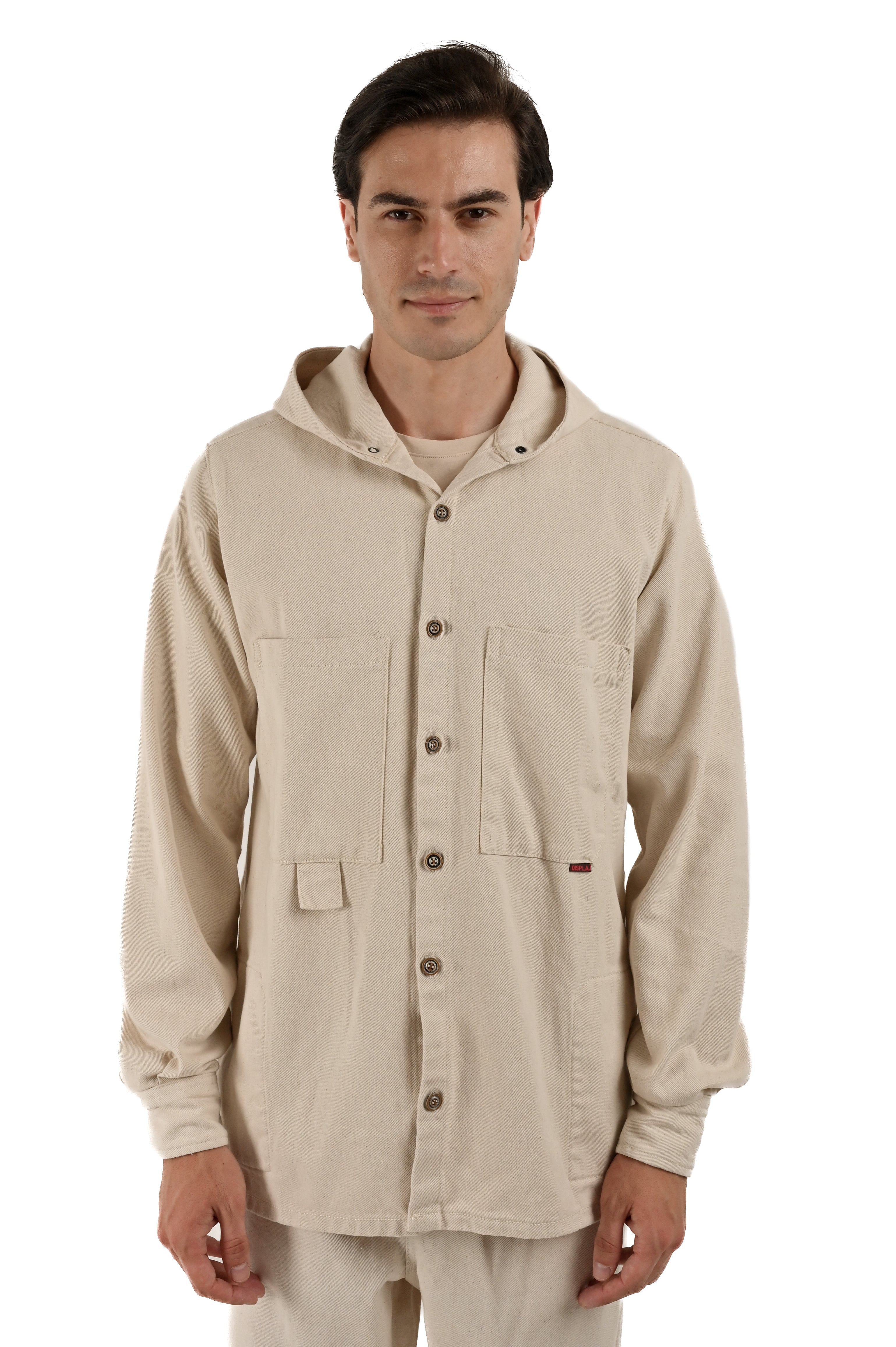 Camicia in Cotone regular Hood Stampato beige SS25