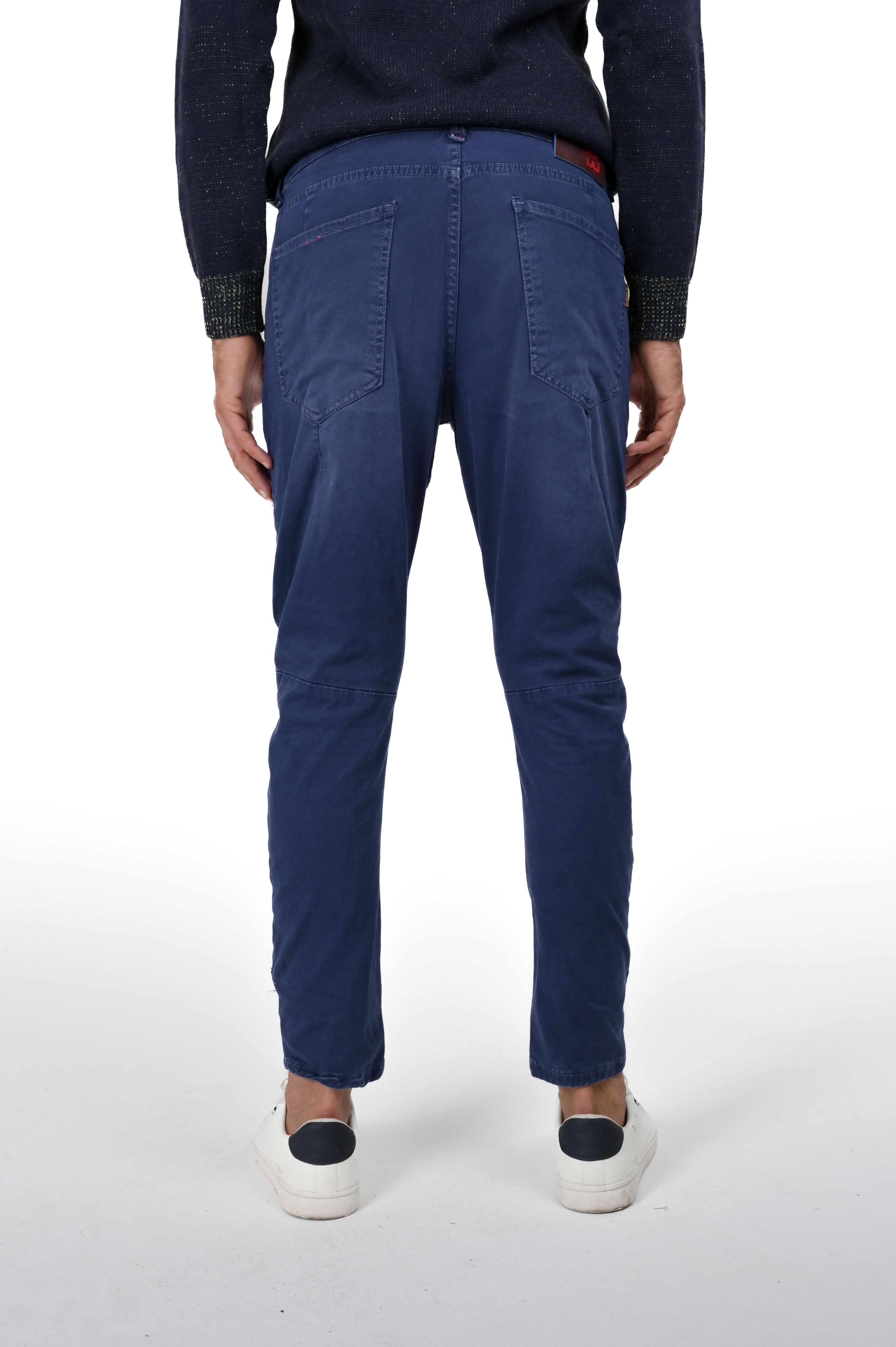 Pantaloni in cotone tapered Kron Inchiostro FW24/25