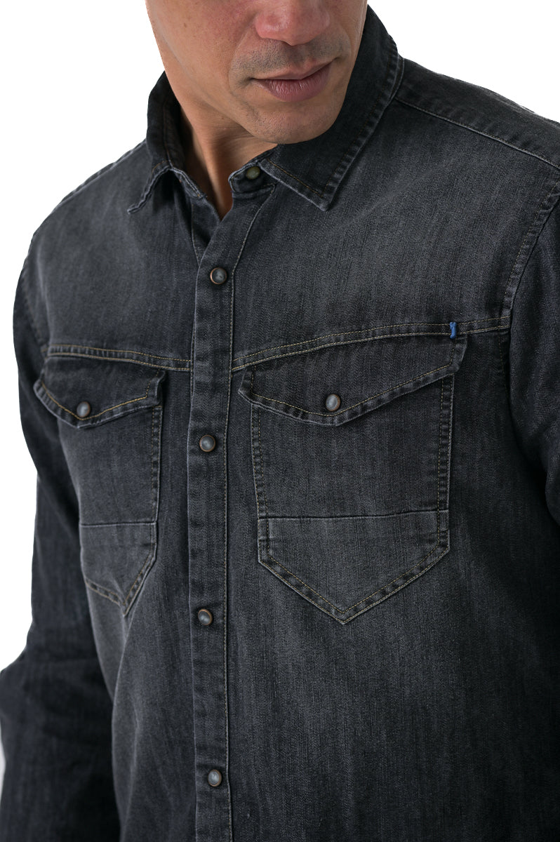 Camicia in denim regular Park Blk Music FW 24/25