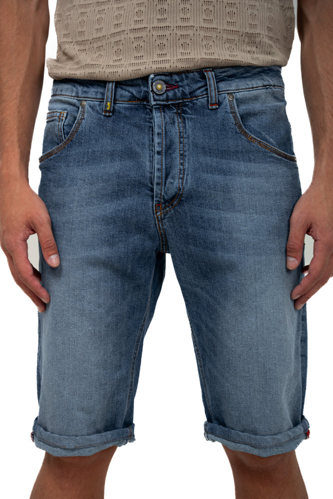 GIS Music Light regular denim shorts