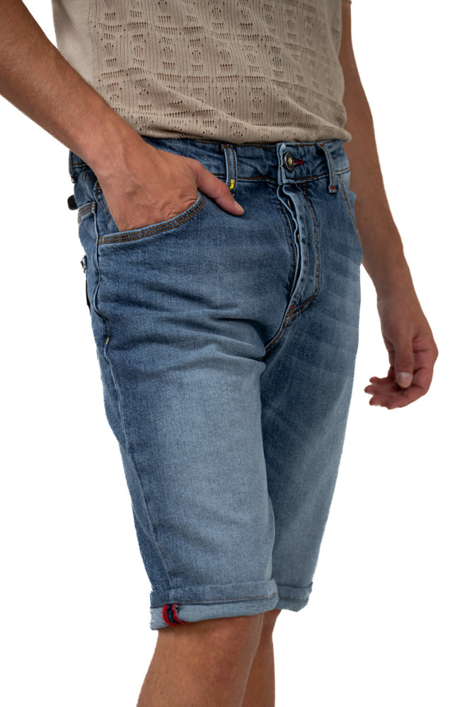 GIS Music Light regular denim shorts