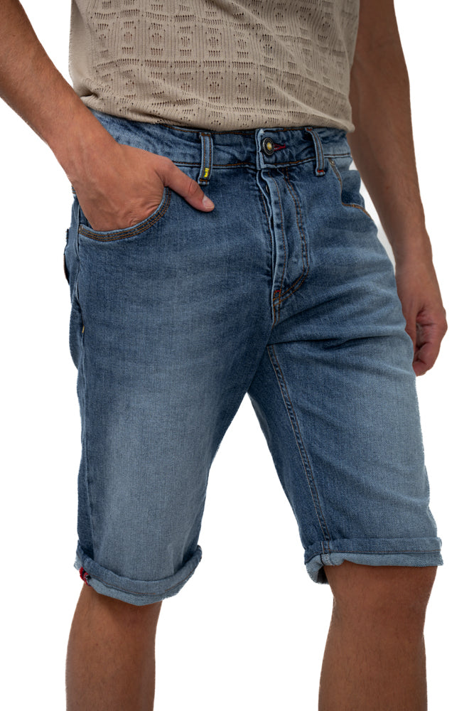GIS Music Light regular denim shorts
