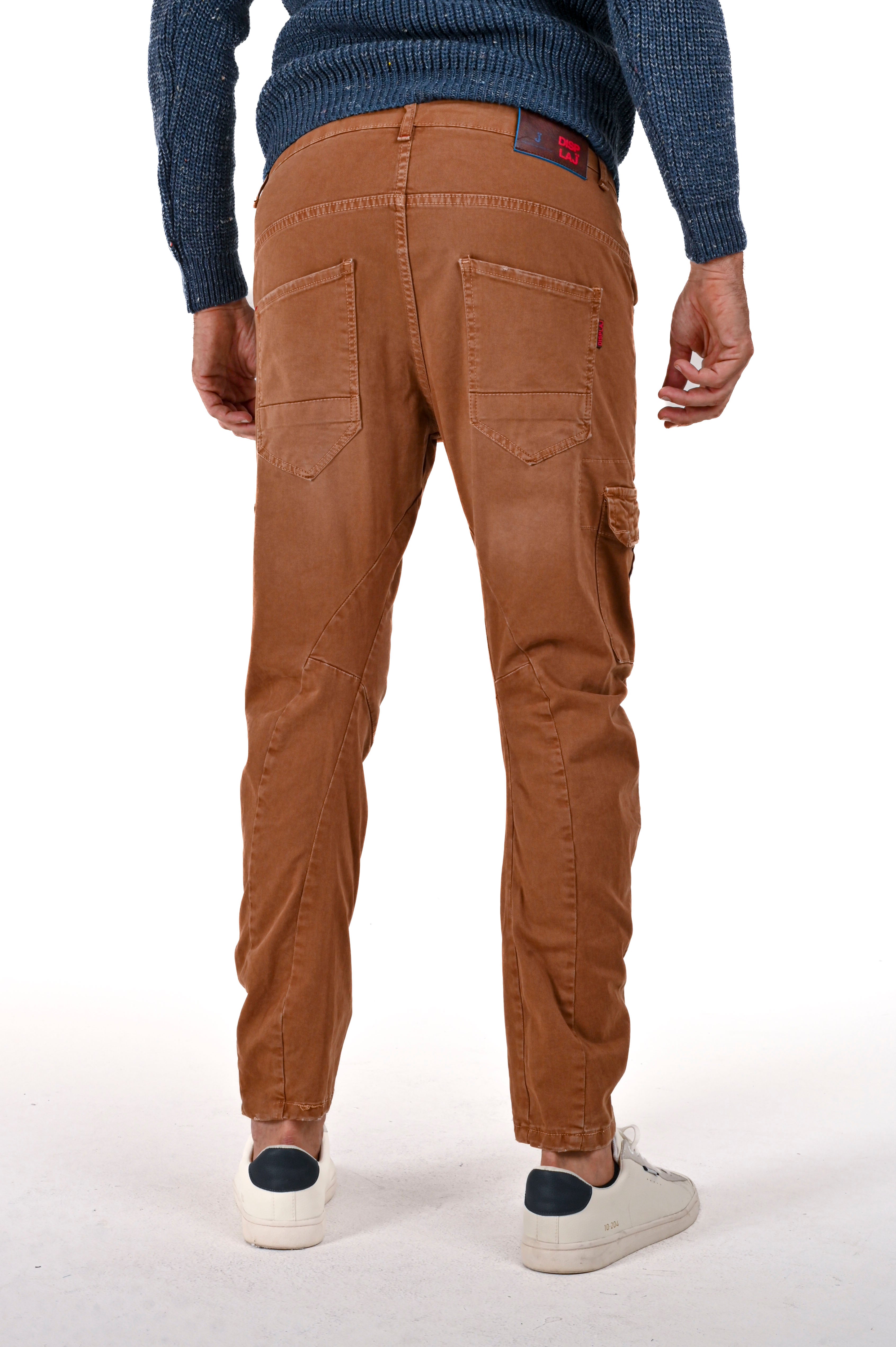 Pantaloni in cotone tapered New Evolution biscotto FW24/25