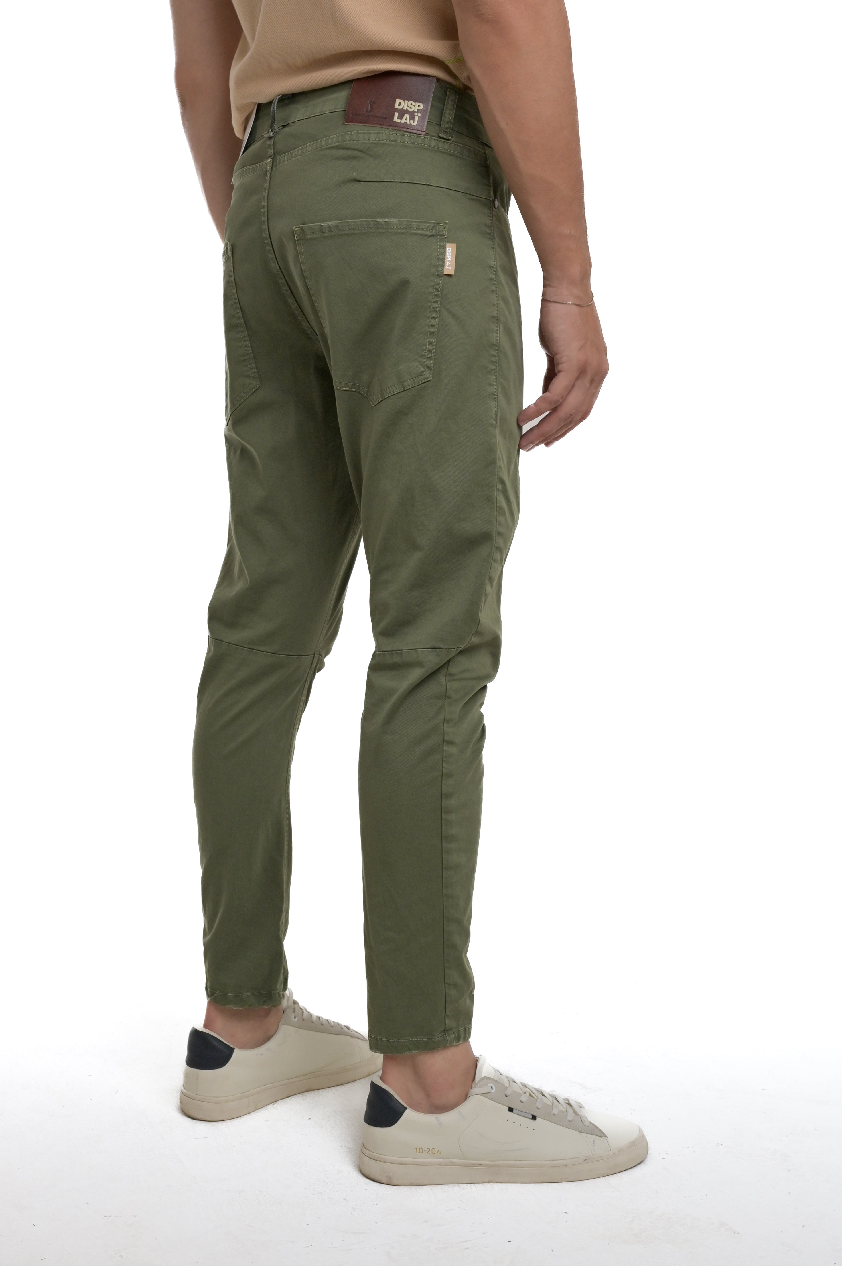 Pantaloni in cotone tapered Vertigo verde SS25