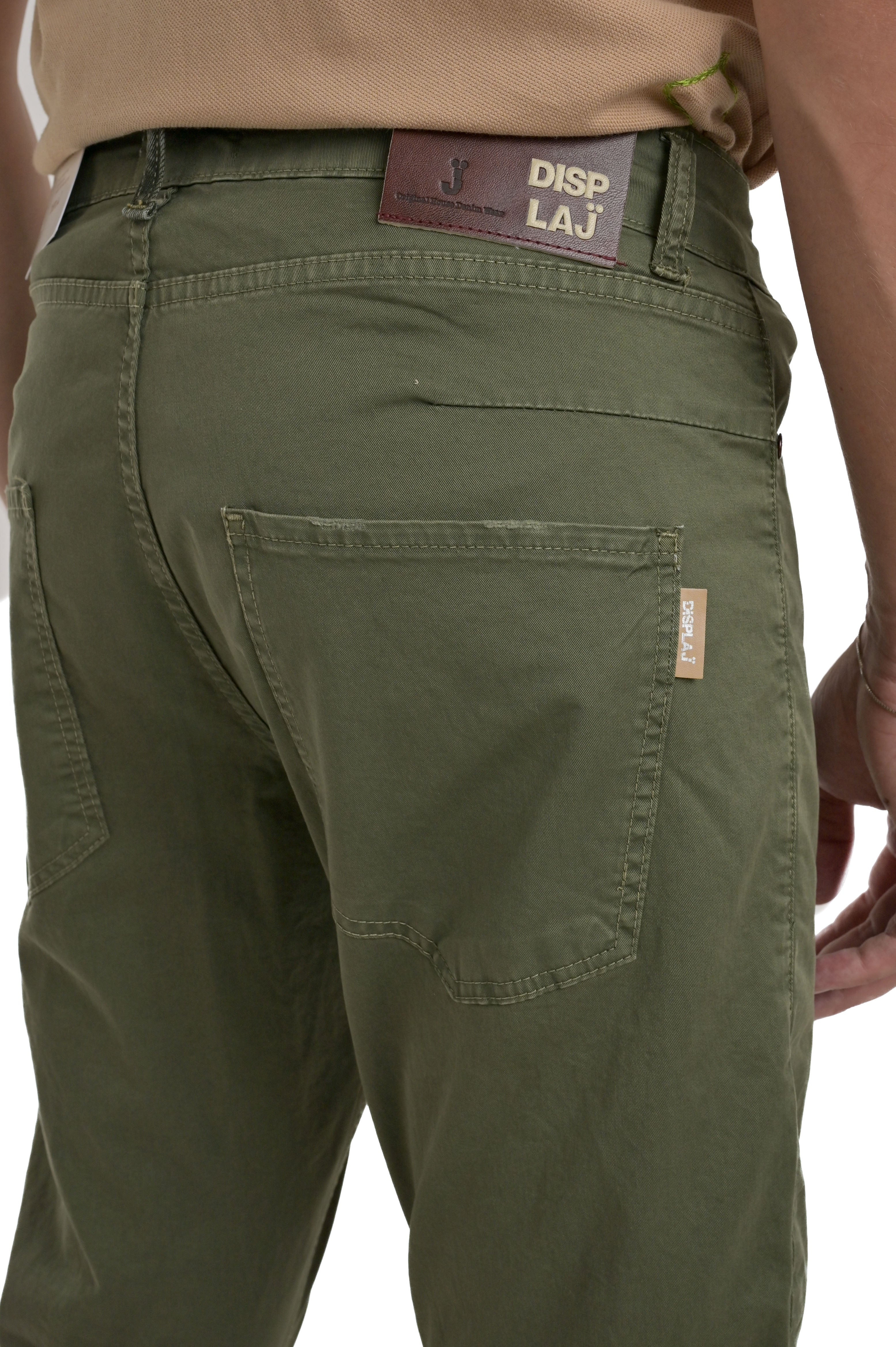 Pantaloni in cotone tapered Vertigo verde SS25