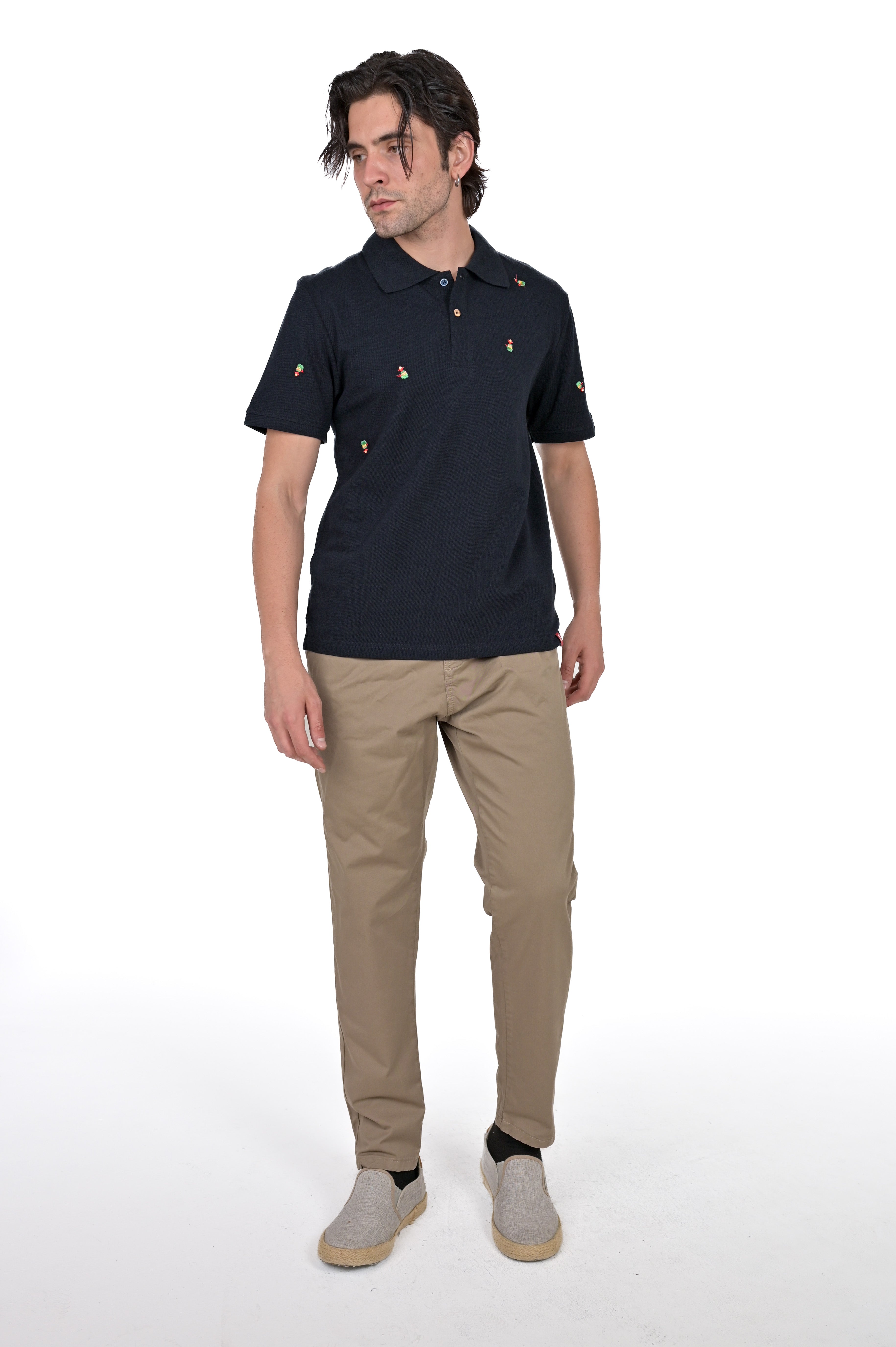 Polo regular Pahoa blu SS24