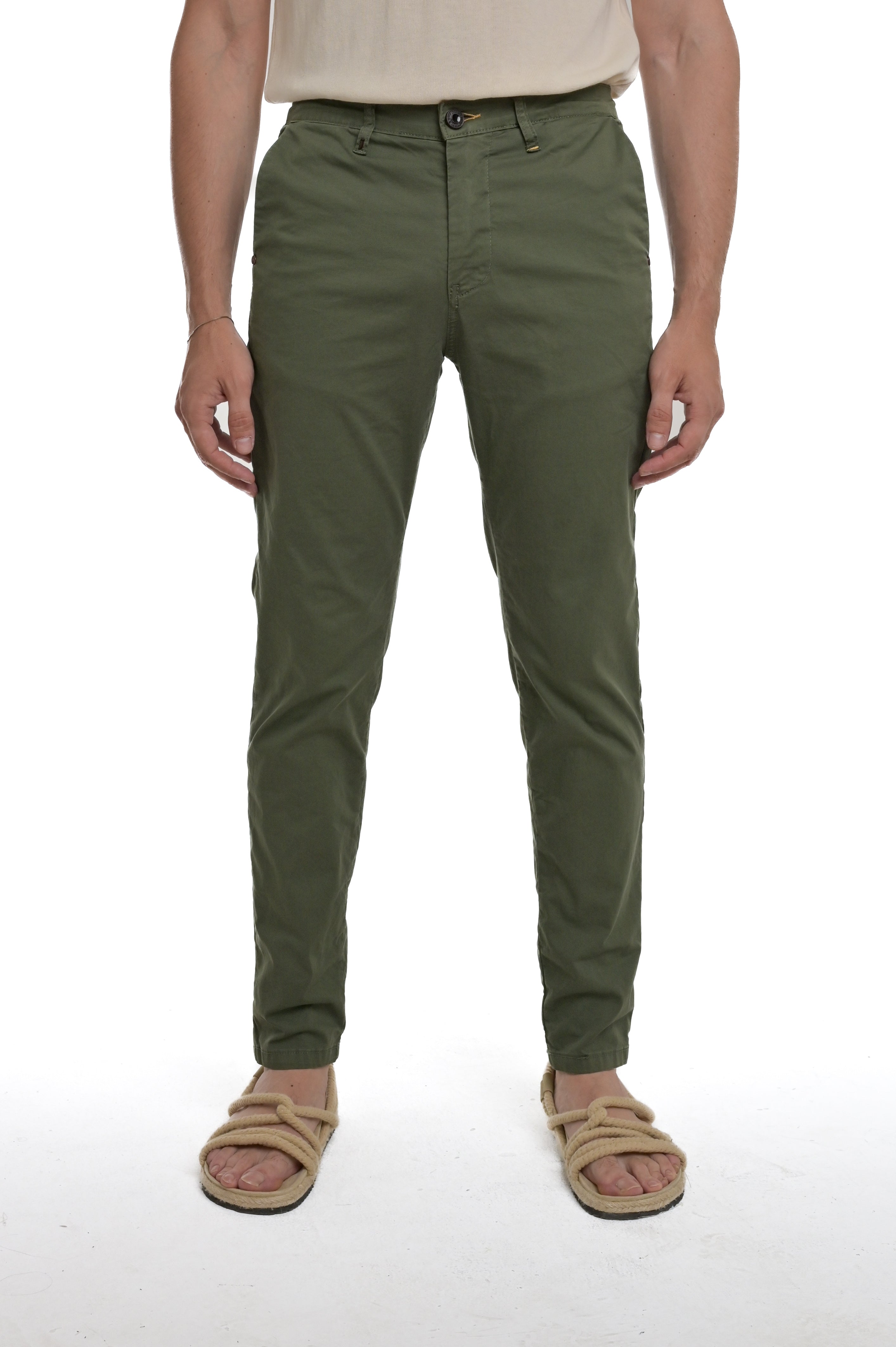 Slim Cotton Trousers Sonic Sant Beige SS25