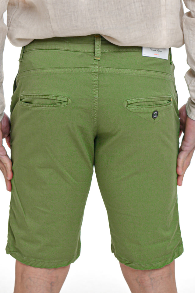 Bermuda in cotone slim Martin Verde Pera SS24