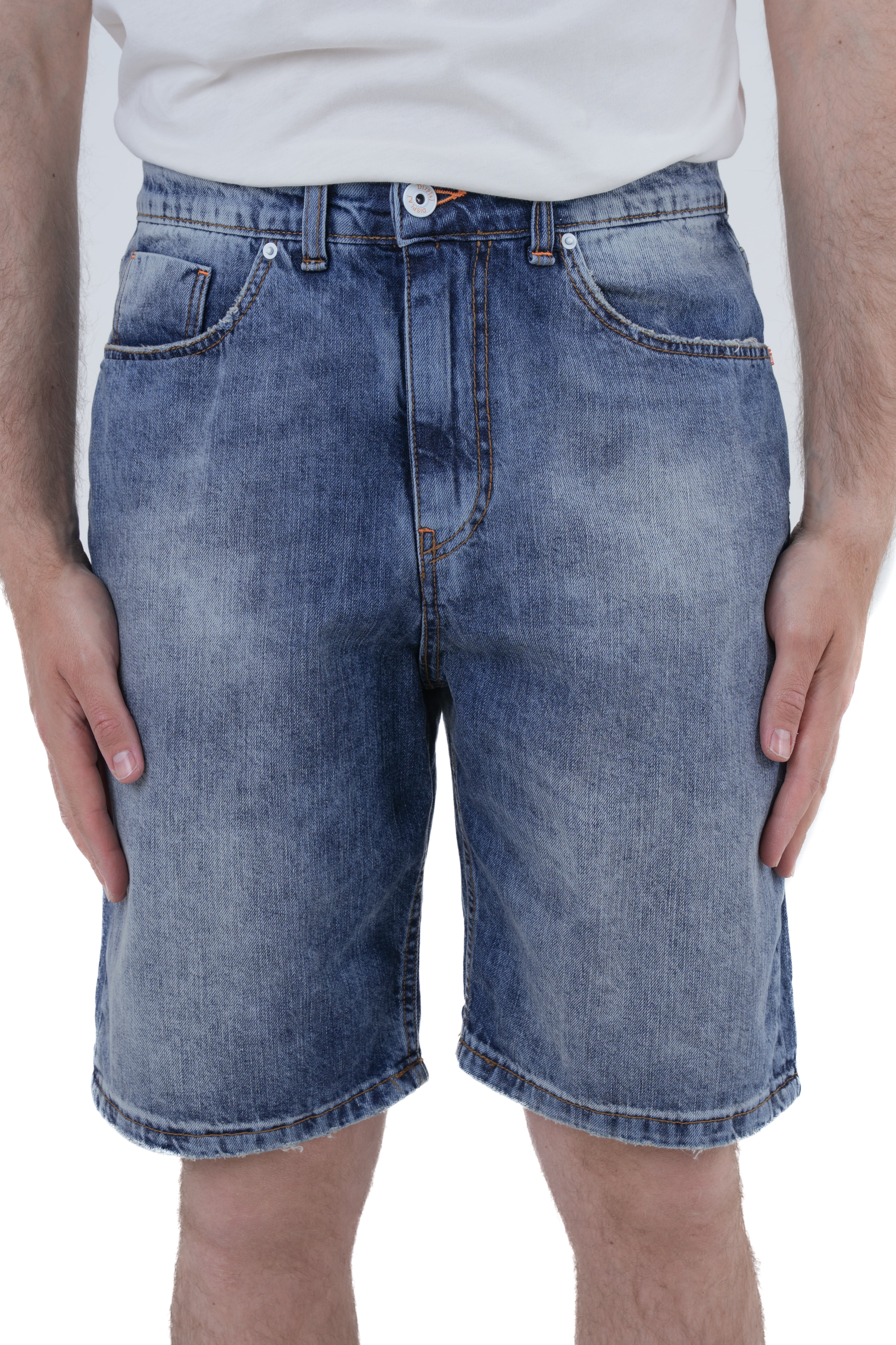 Bermuda in loose denim Fruit Marble SS25 