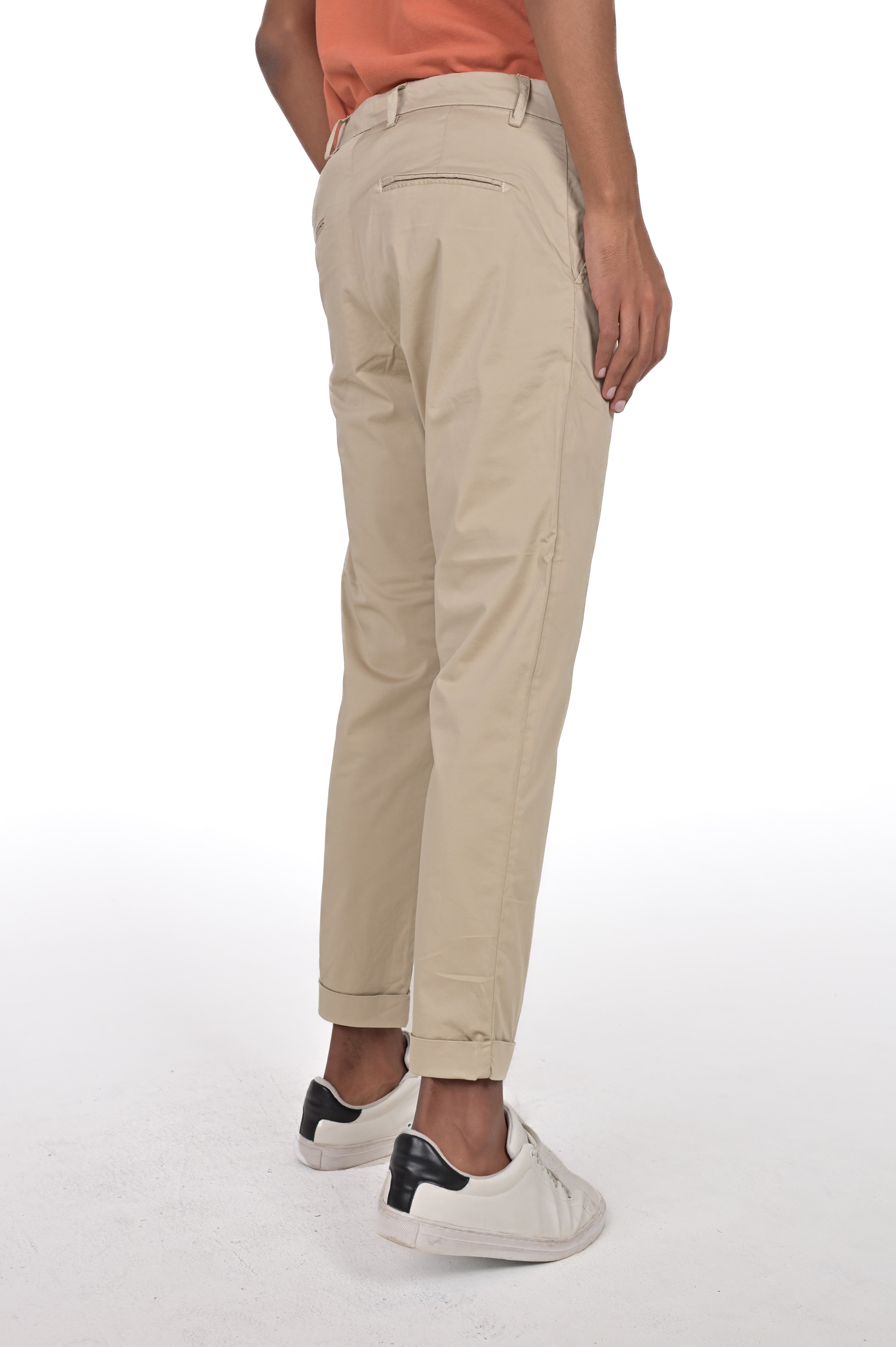 Pantaloni classici slim Racket Maribor beige SS24