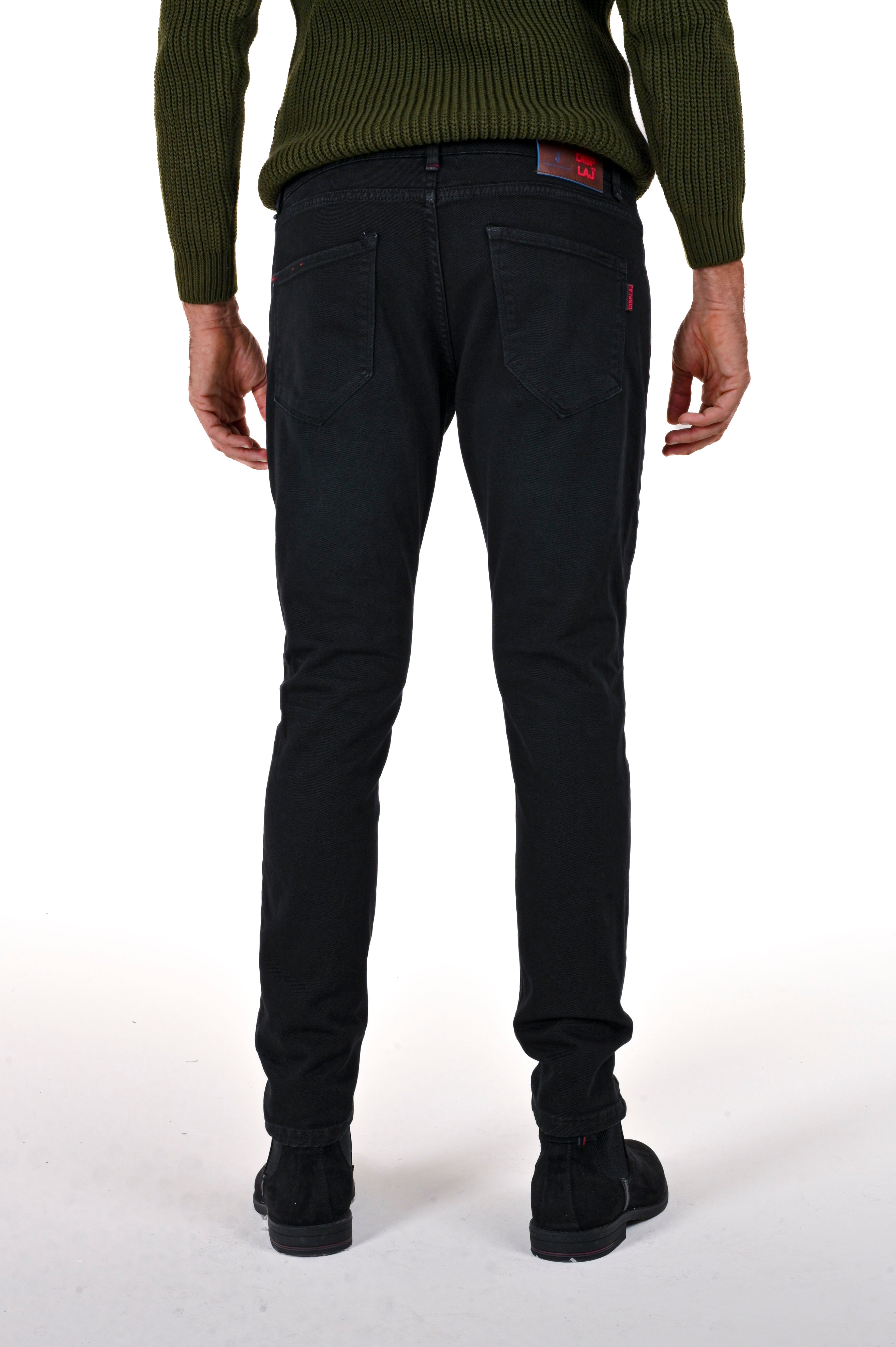 Pantaloni in cotone slim New London Bull nero FW24/25