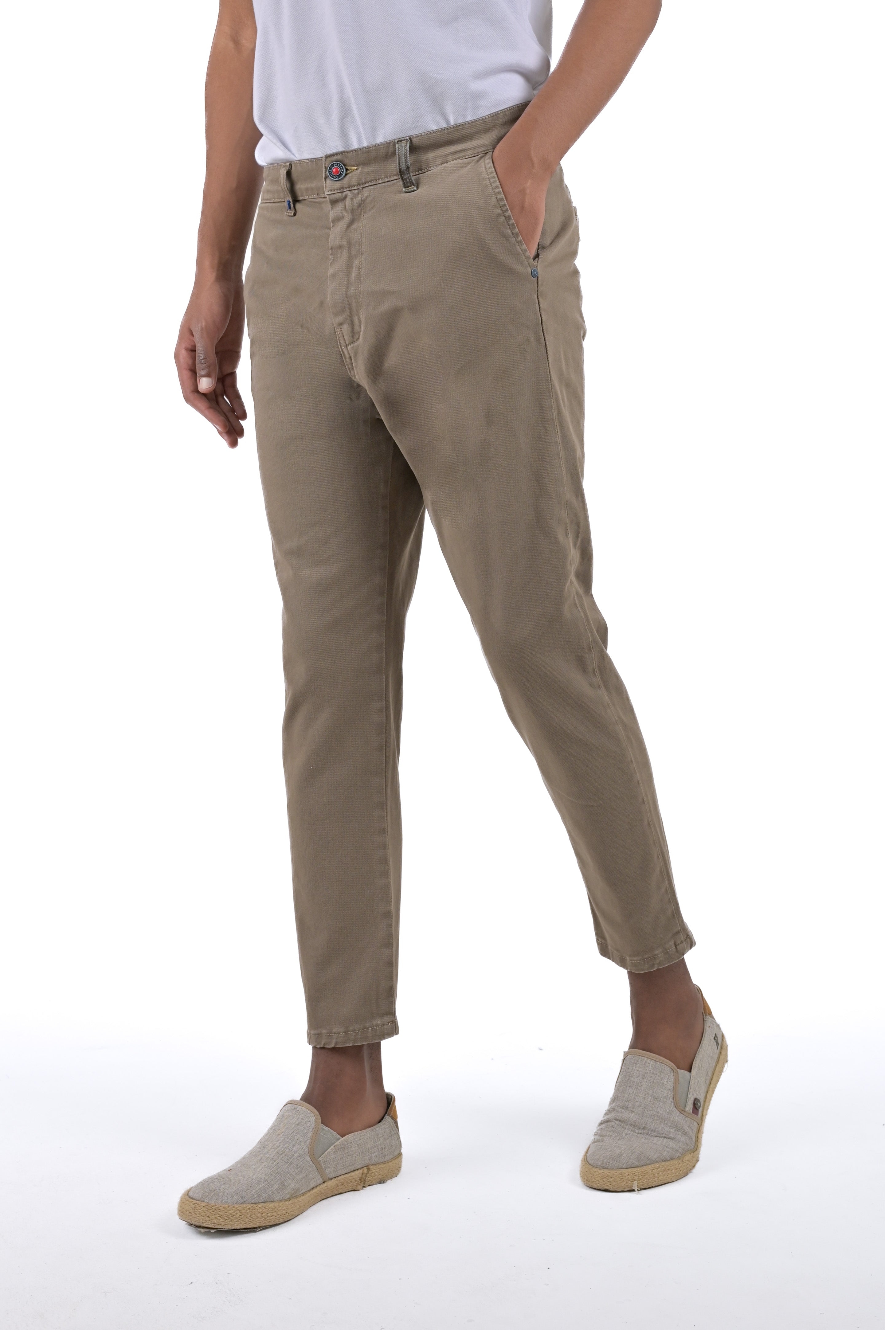 Pantaloni in cotone slim Groove Libeccio SS24