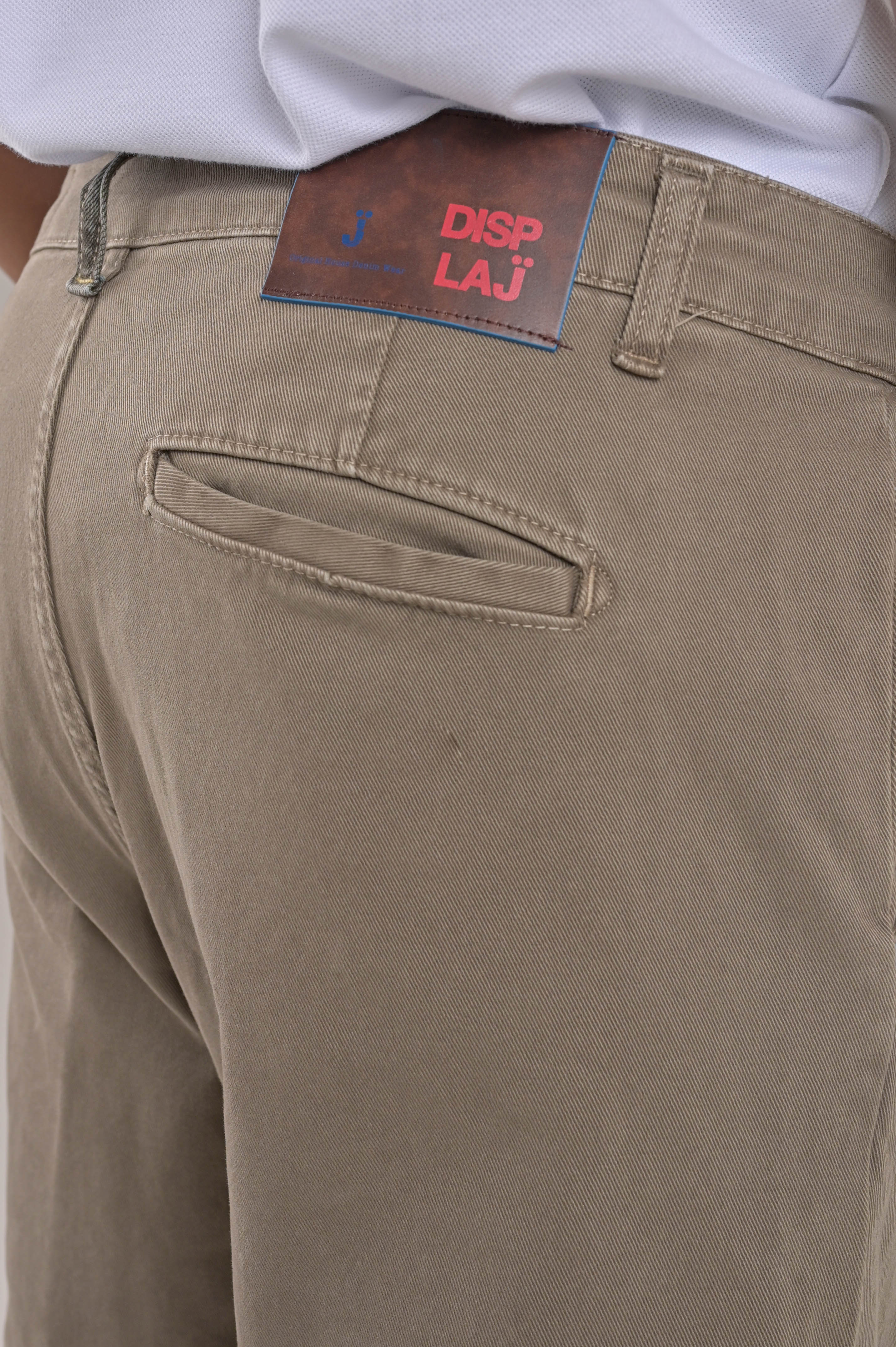 Pantaloni in cotone slim Groove Libeccio fango SS24