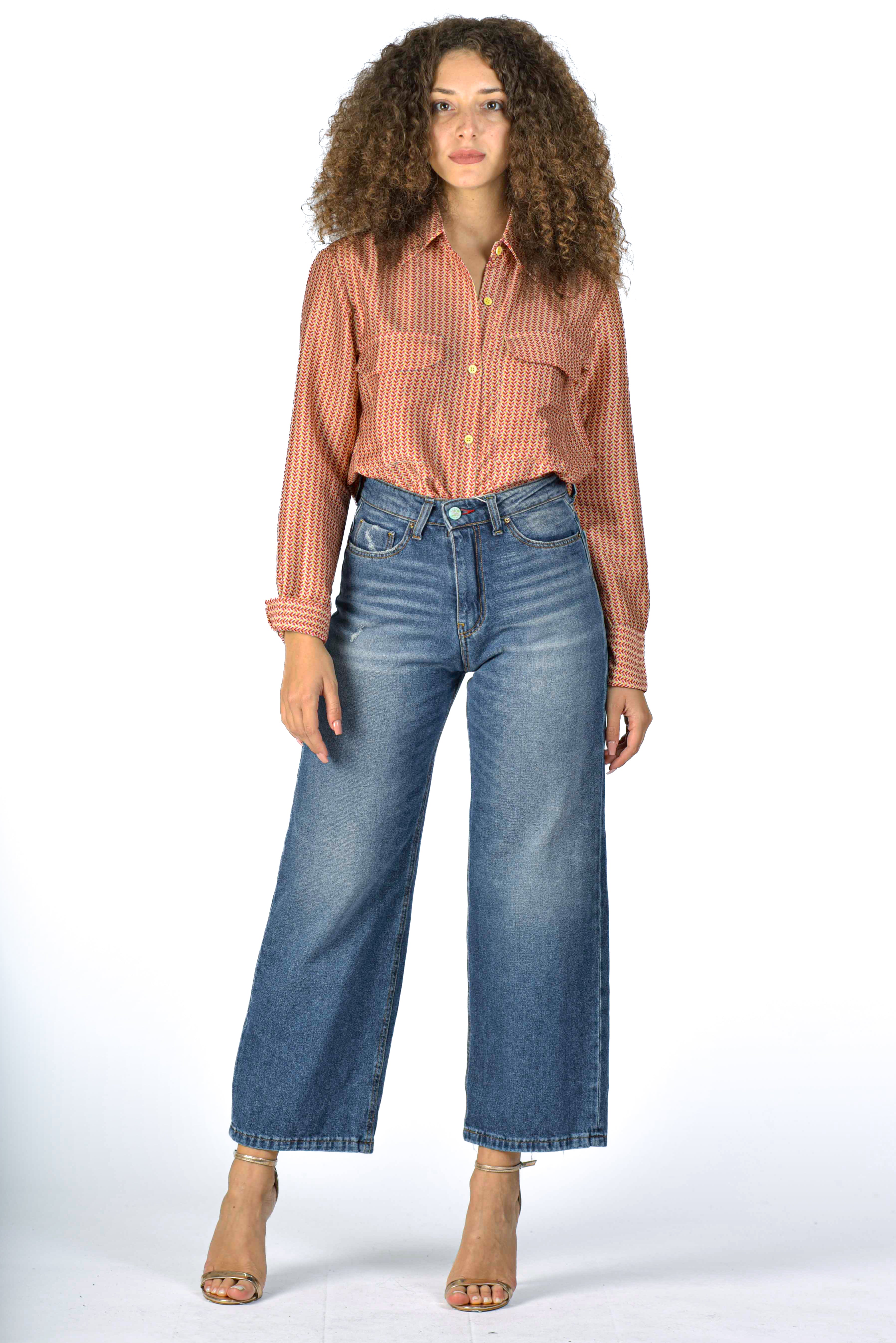 Jeans donna wide leg Monia PR33 SS24