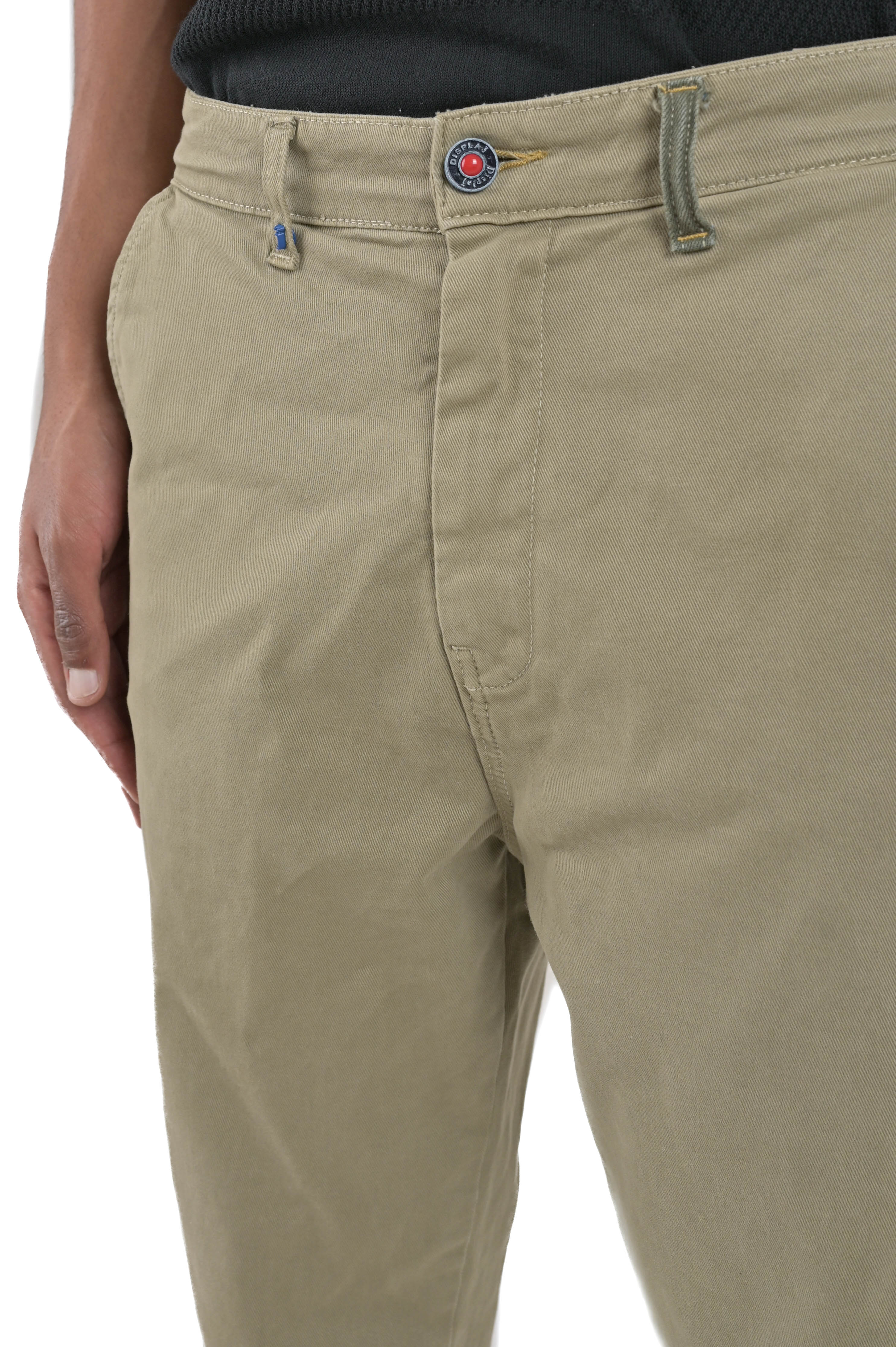 Pantaloni in cotone slim Groove Libeccio verde SS24