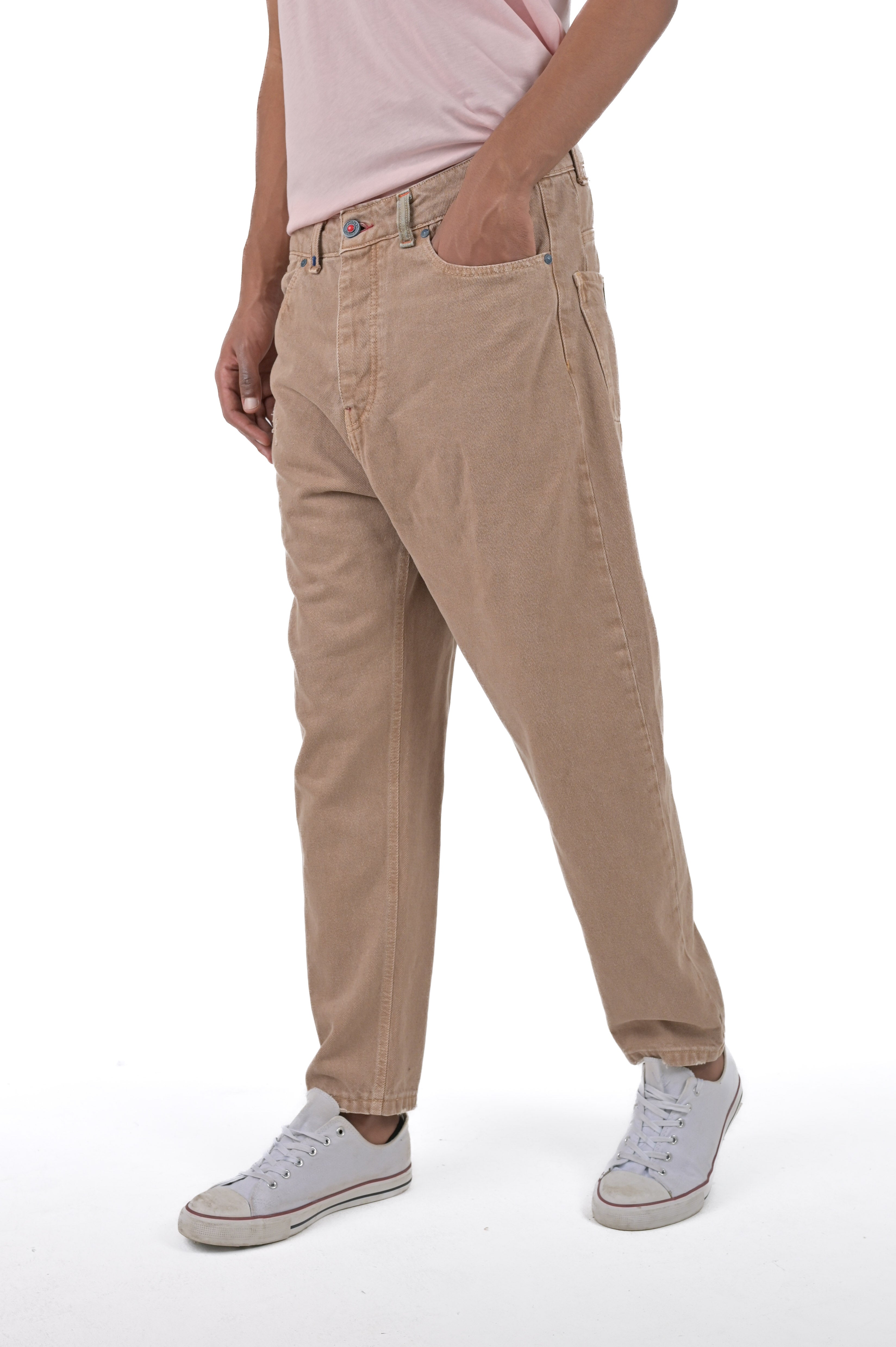 Pop M1 beige loose trousers SS24 