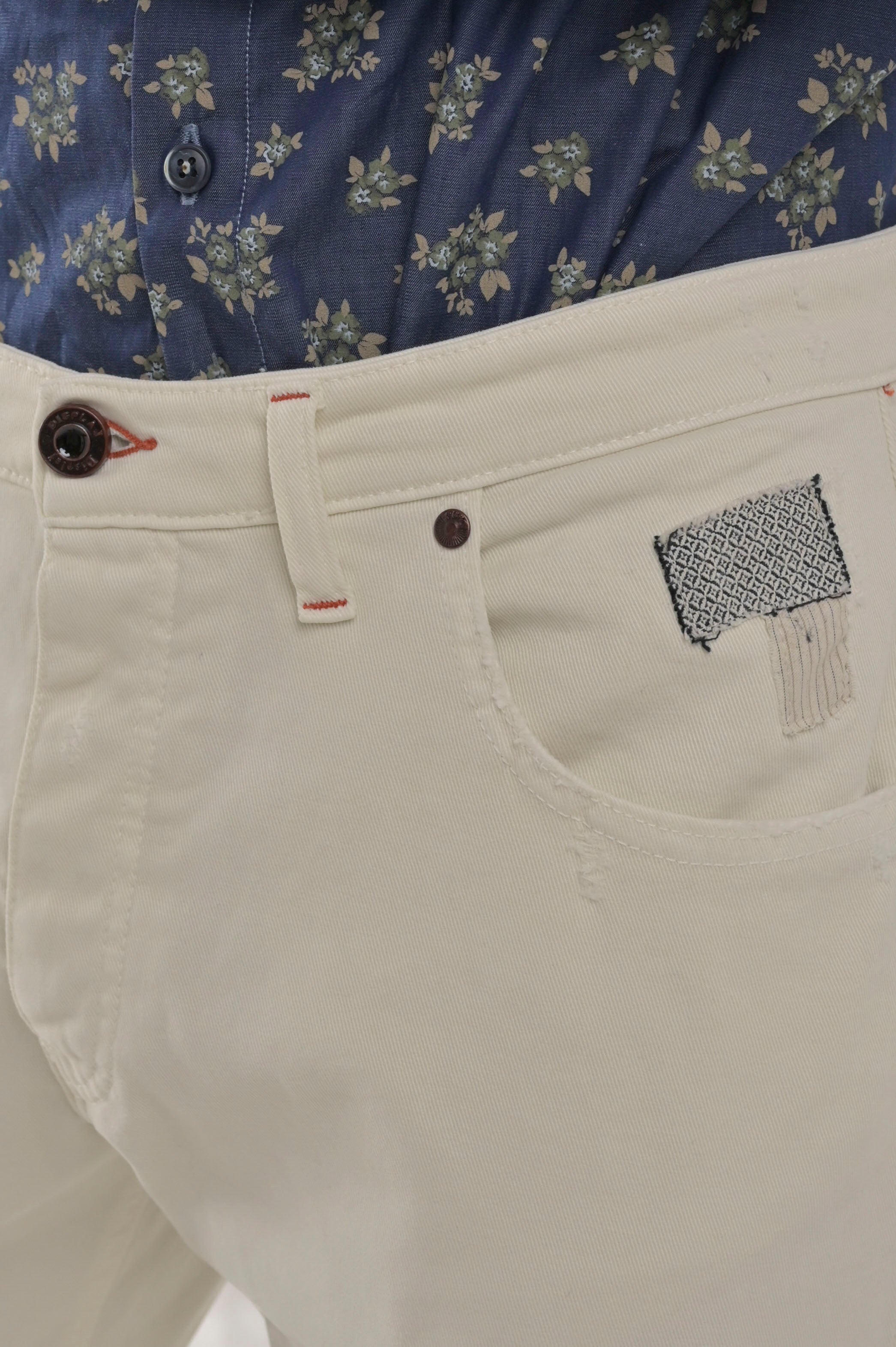 Pantaloni in cotone slim Life Libeccio AI07 panna FW24/25