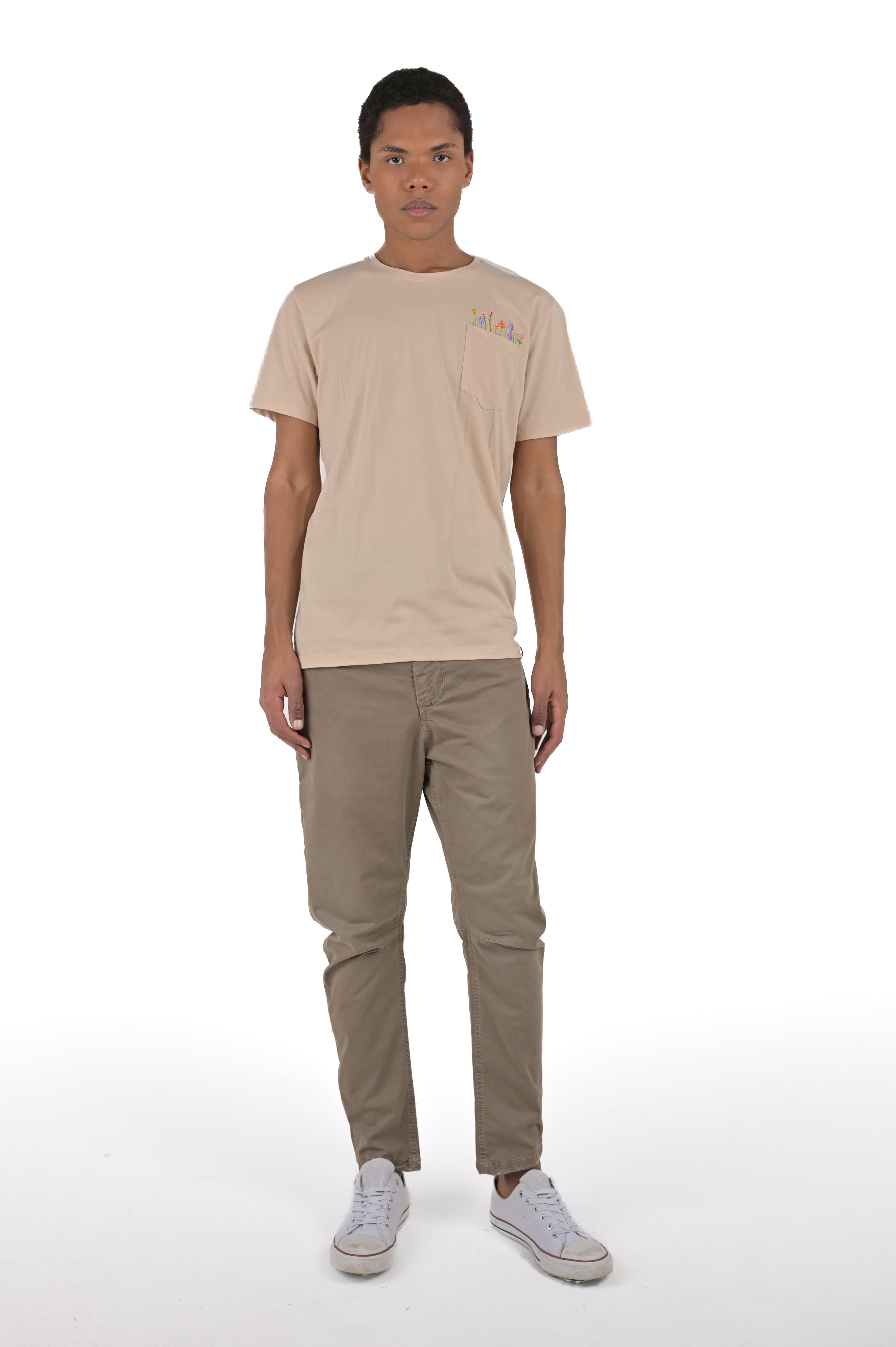 Pantaloni in cotone Tapered Vertigo fango SS25