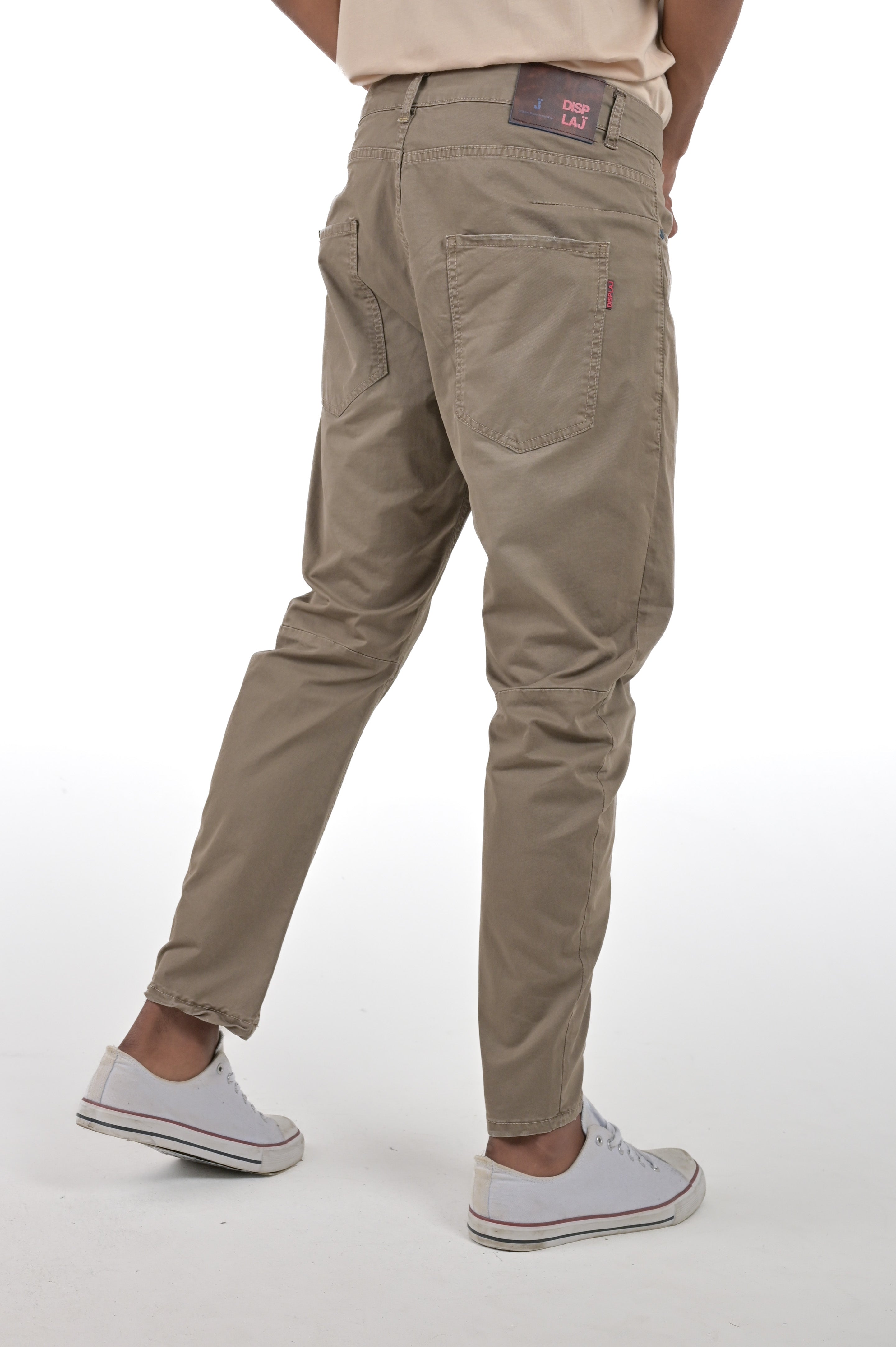 Pantaloni in cotone Tapered Vertigo fango SS25