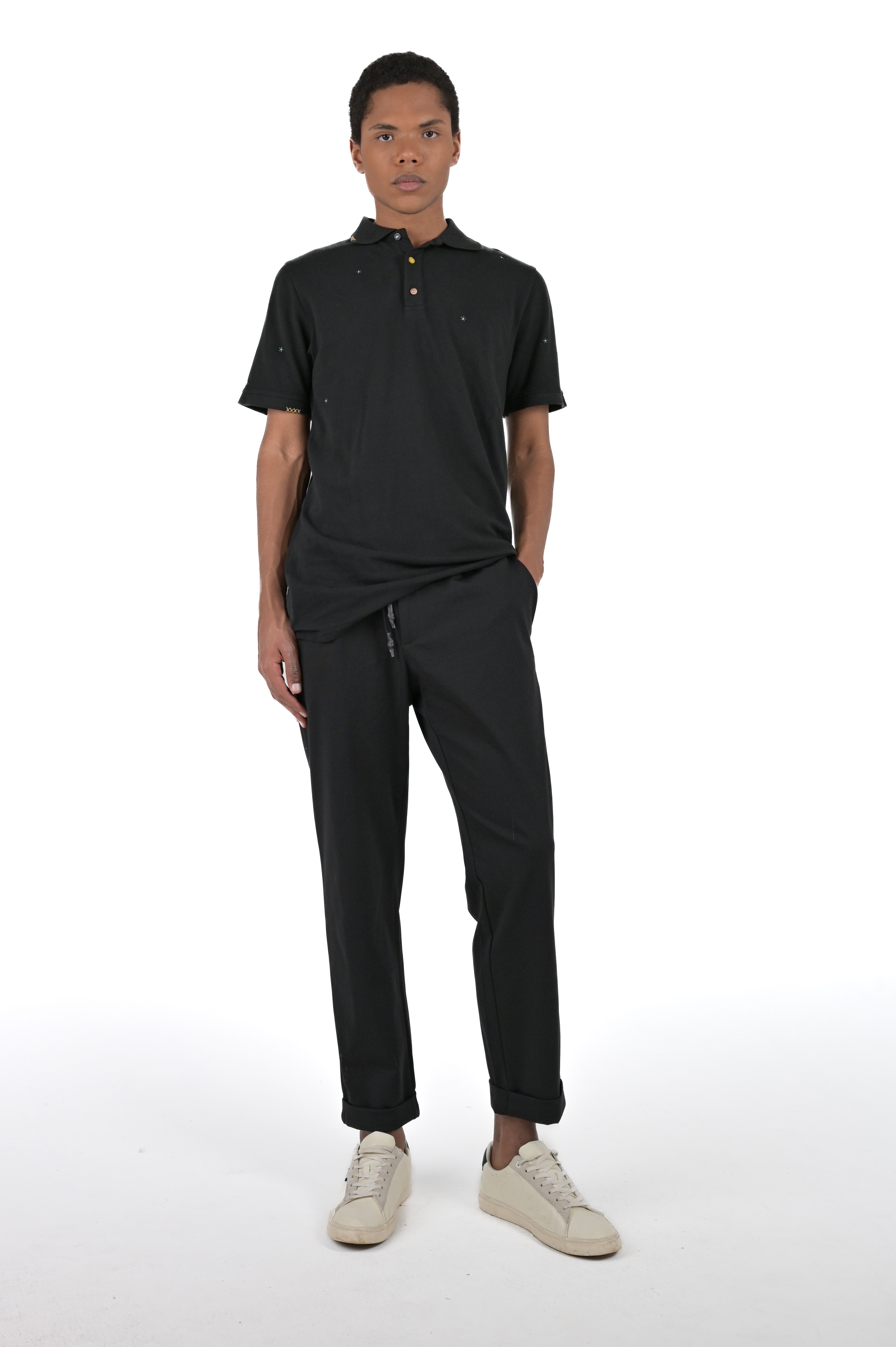 Pantaloni classici tapered Net Ferrari nero SS24