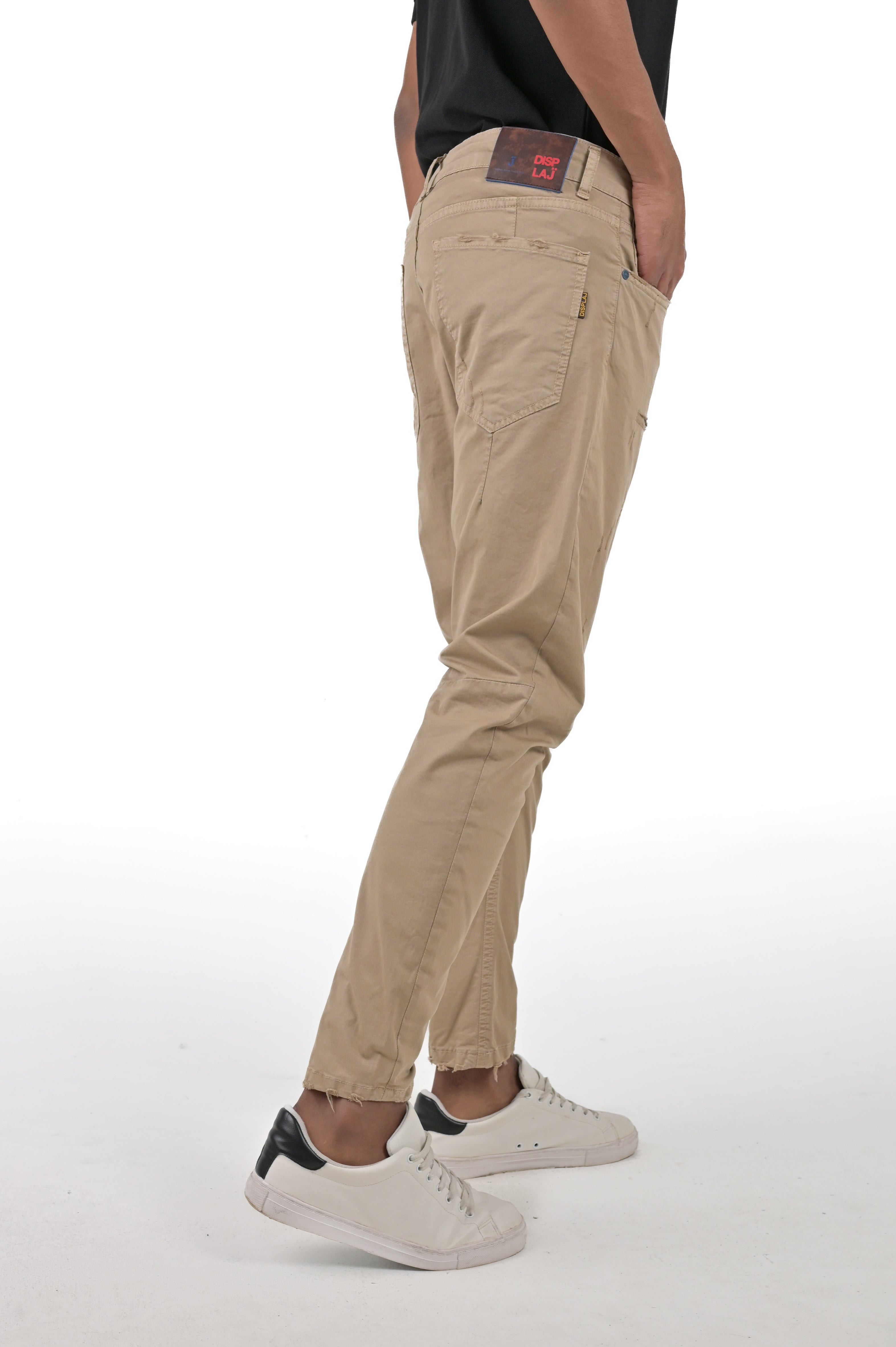 Pantaloni in cotone tapered Kron AM3 beige SS24