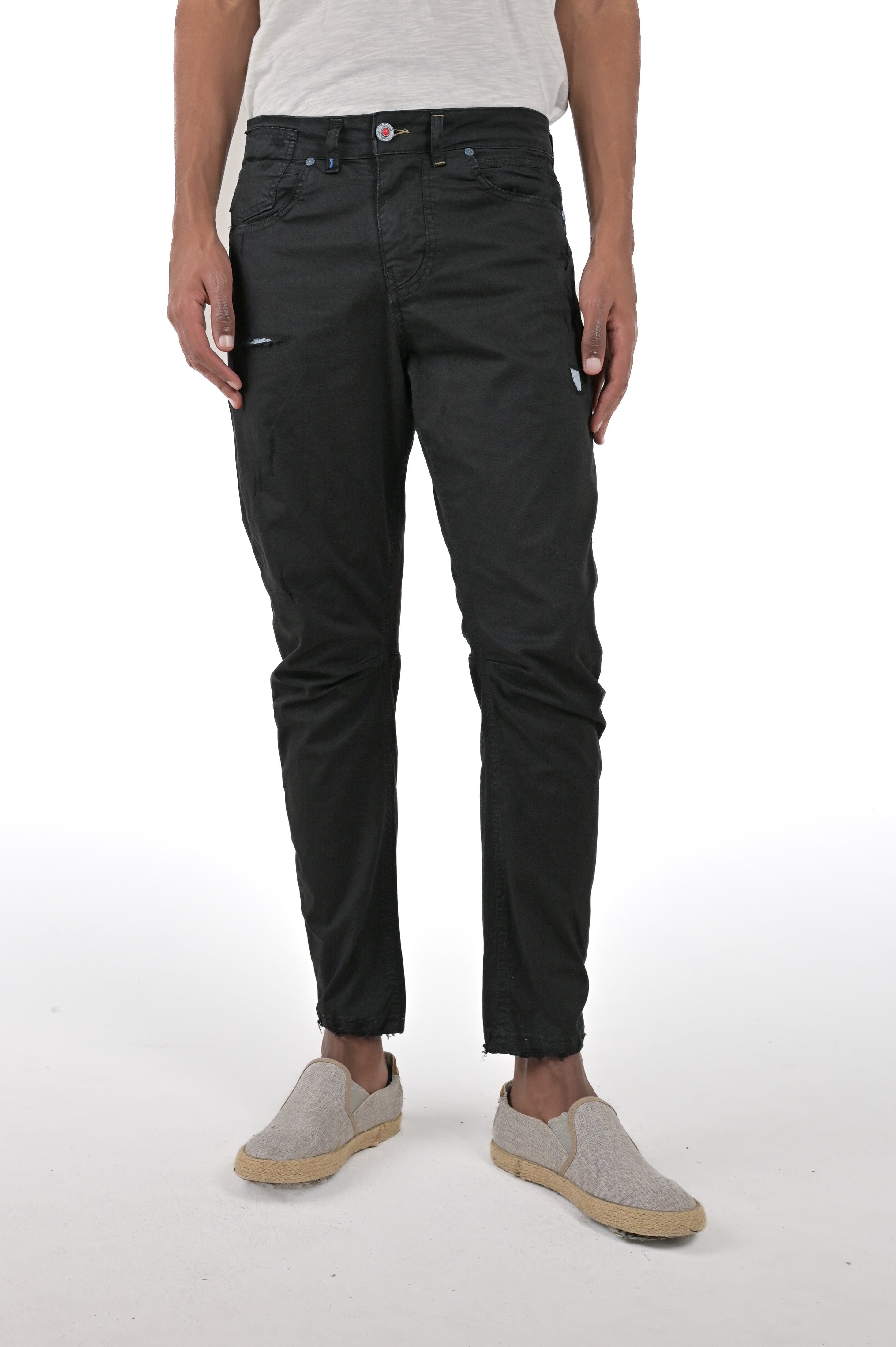 Kron AM3 Black Tapered Cotton Pants SS24