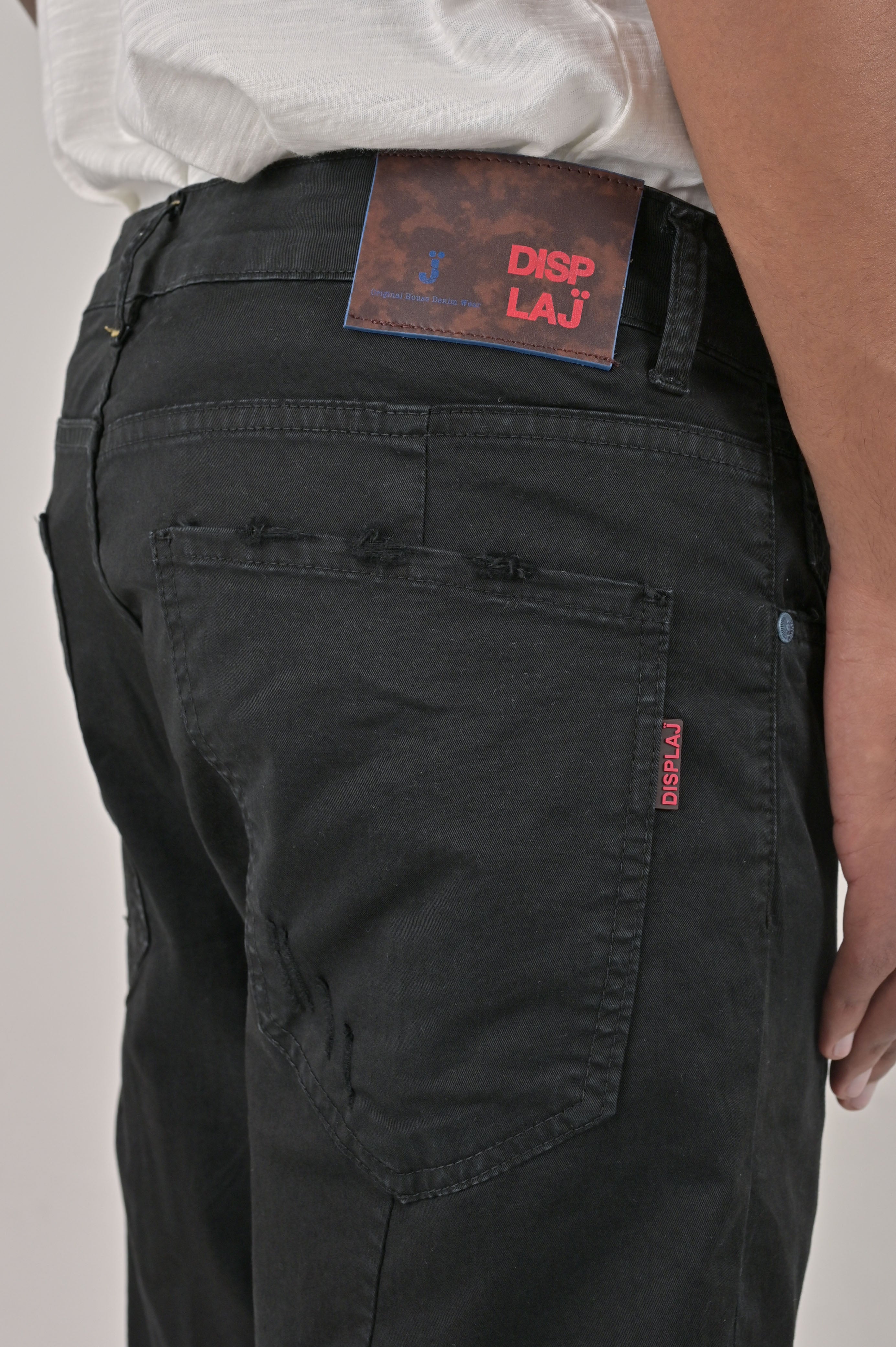 Pantaloni in cotone tapered Kron AM3 nero SS24