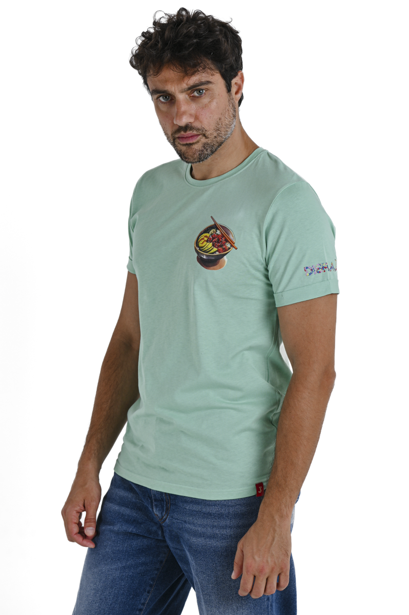 T-Shirt regular Chop Verde Acqua SS24