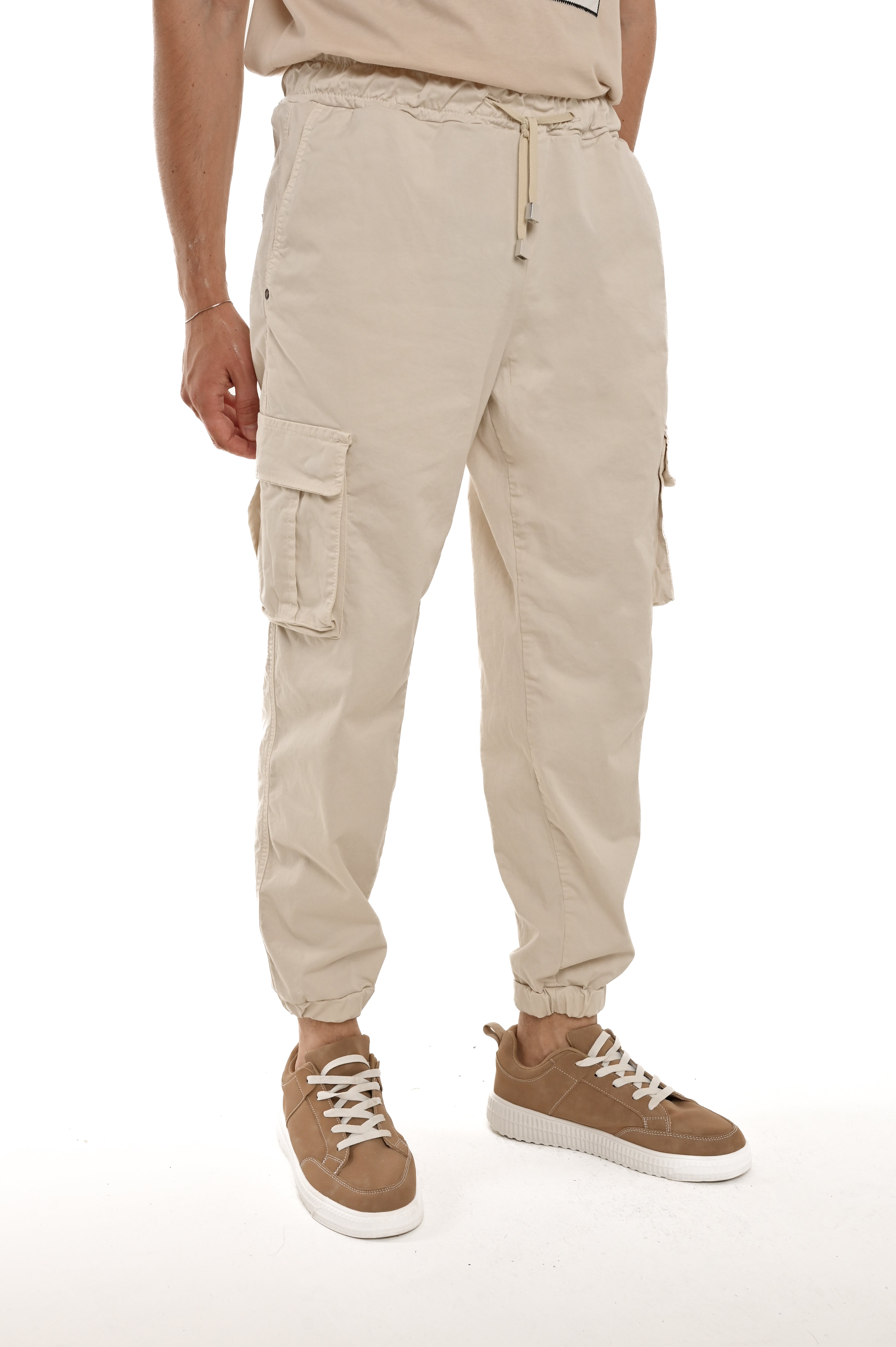 Pantaloni in cotone regular Detroit panna SS25