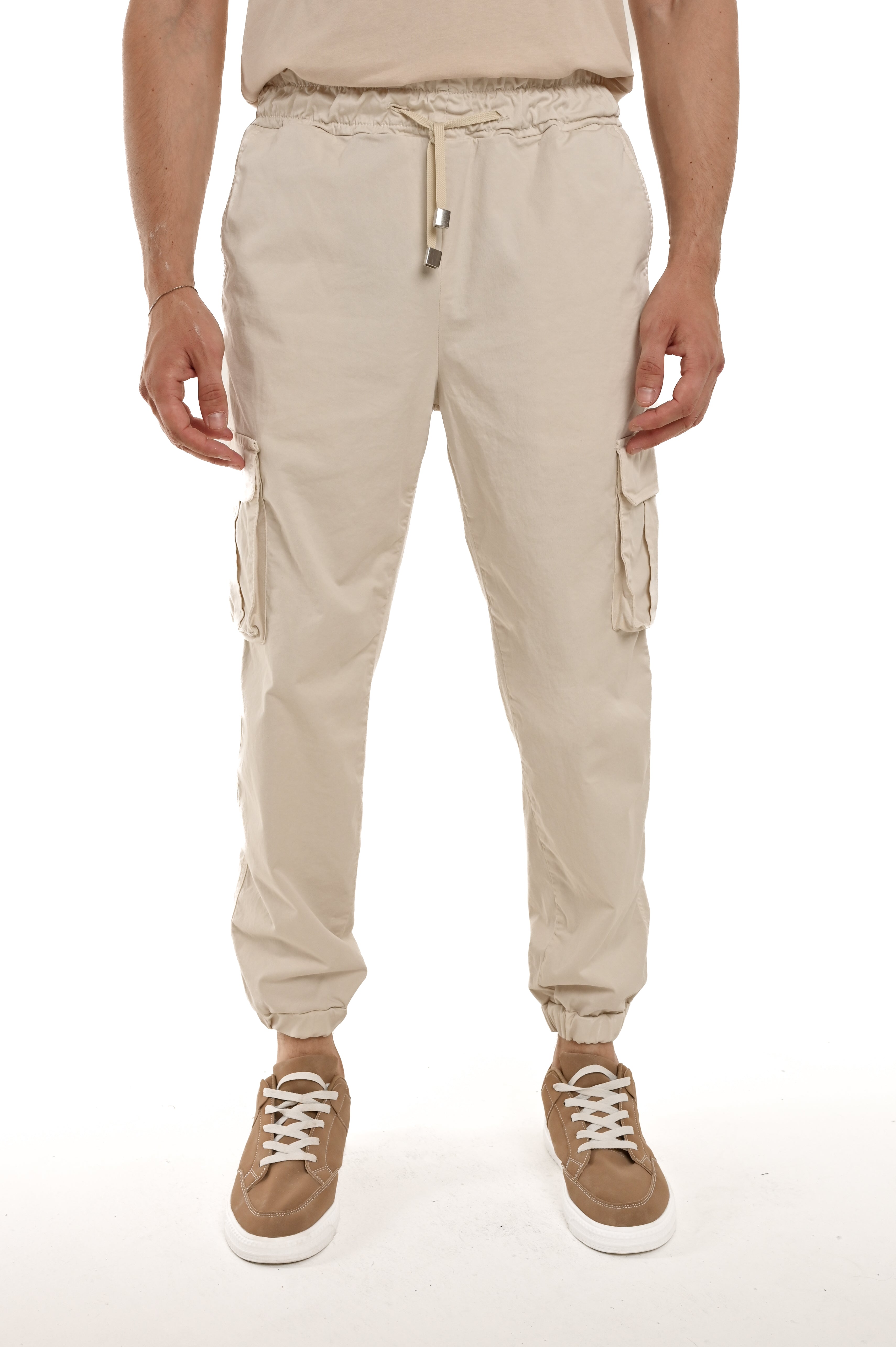 Pantaloni in cotone regular Detroit panna SS25