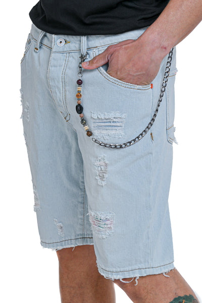 New Wolf LK1 SS25 regular denim Bermuda shorts