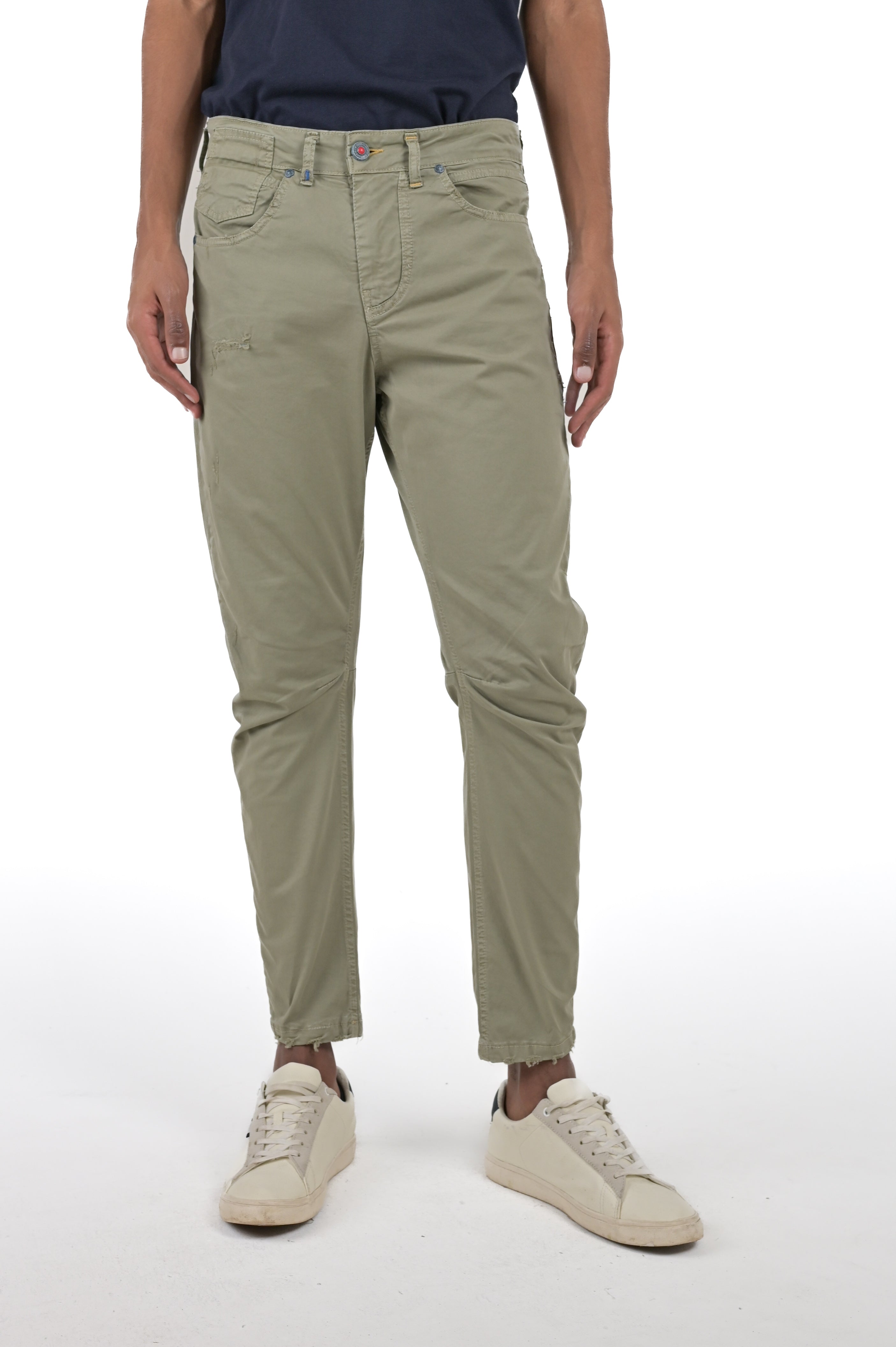 Kron AM3 Green Tapered Cotton Pants SS24