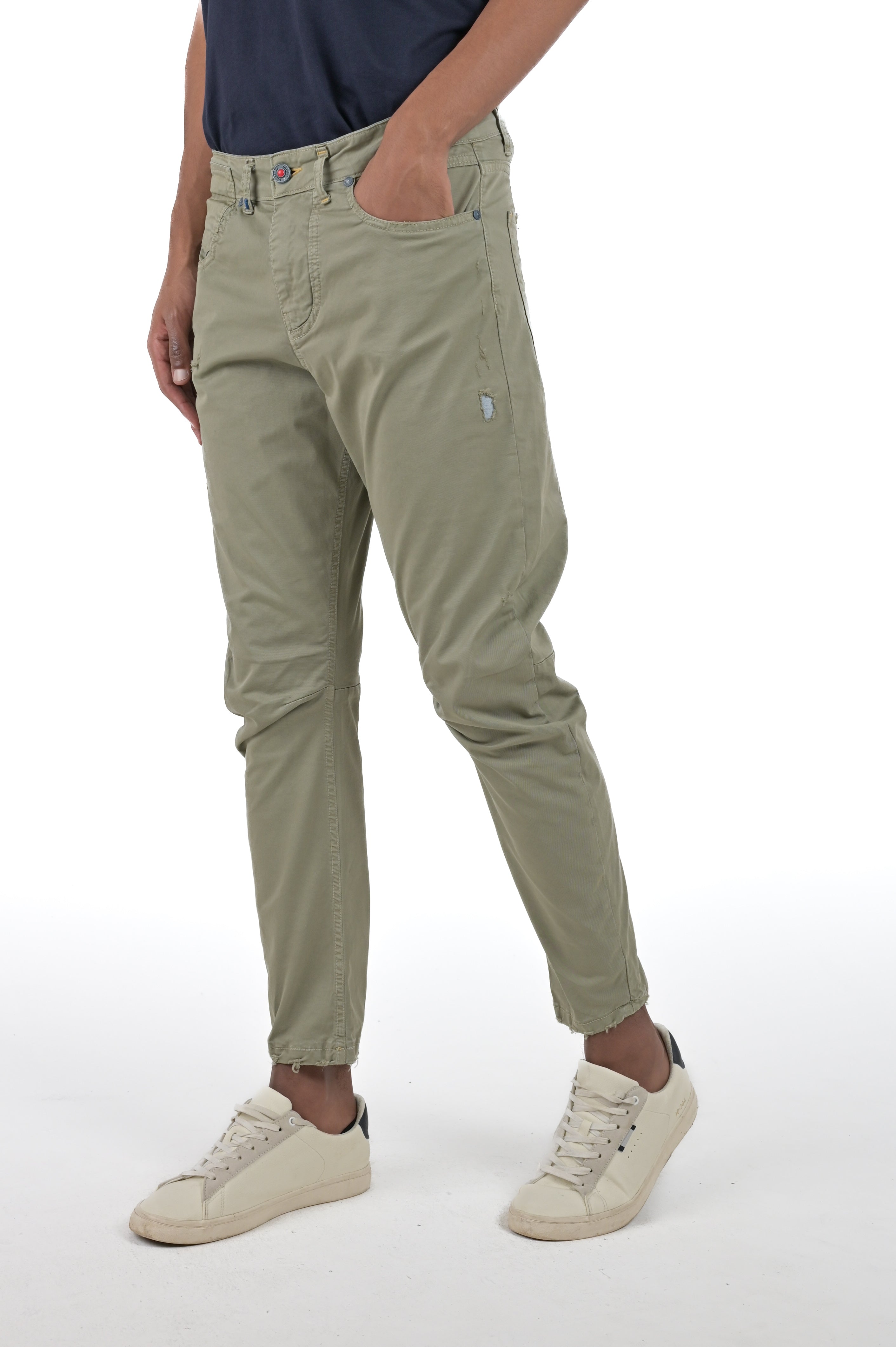 Kron AM3 Green Tapered Cotton Pants SS24