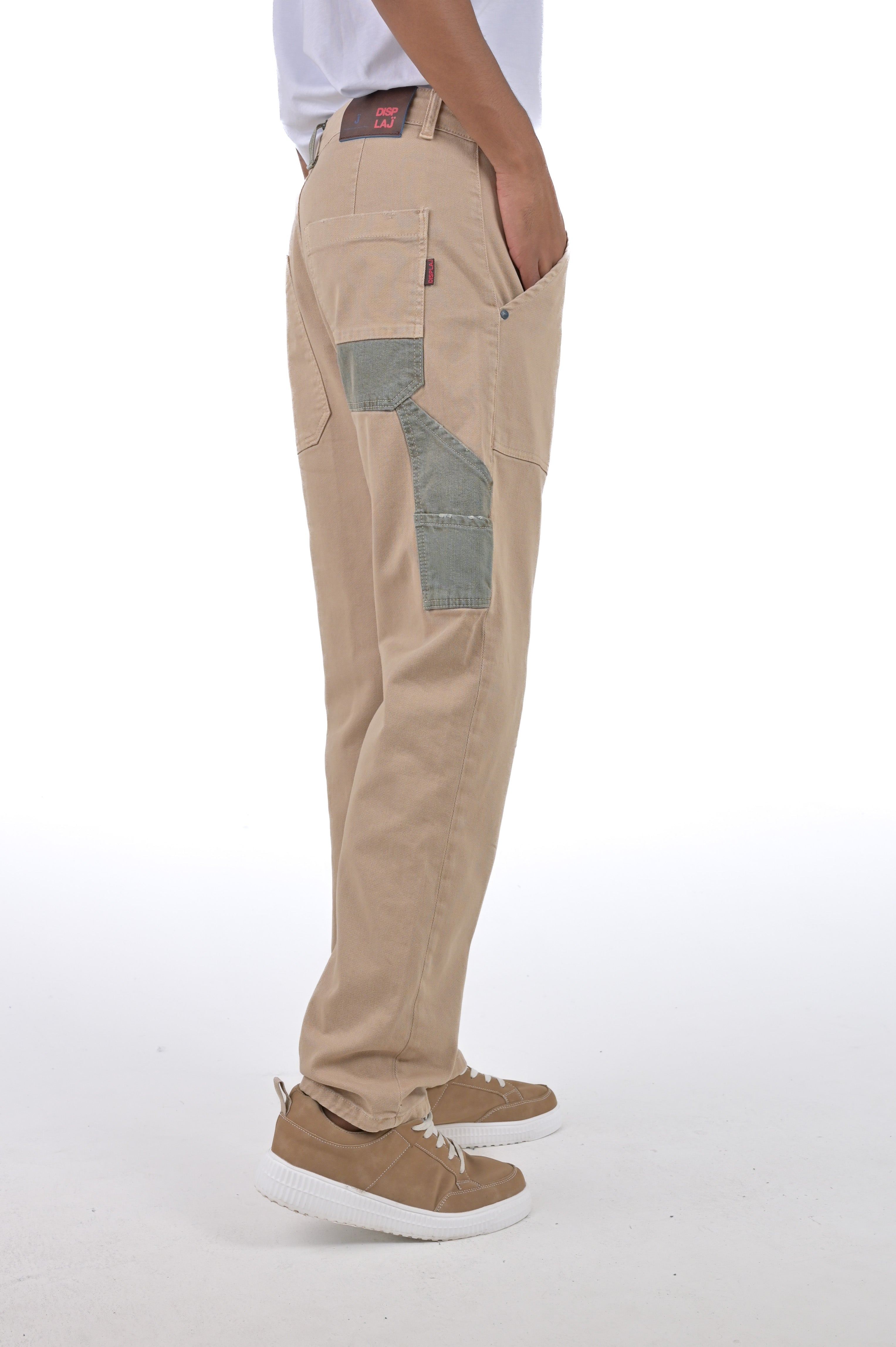 Pantaloni in cotone loose People beige SS24