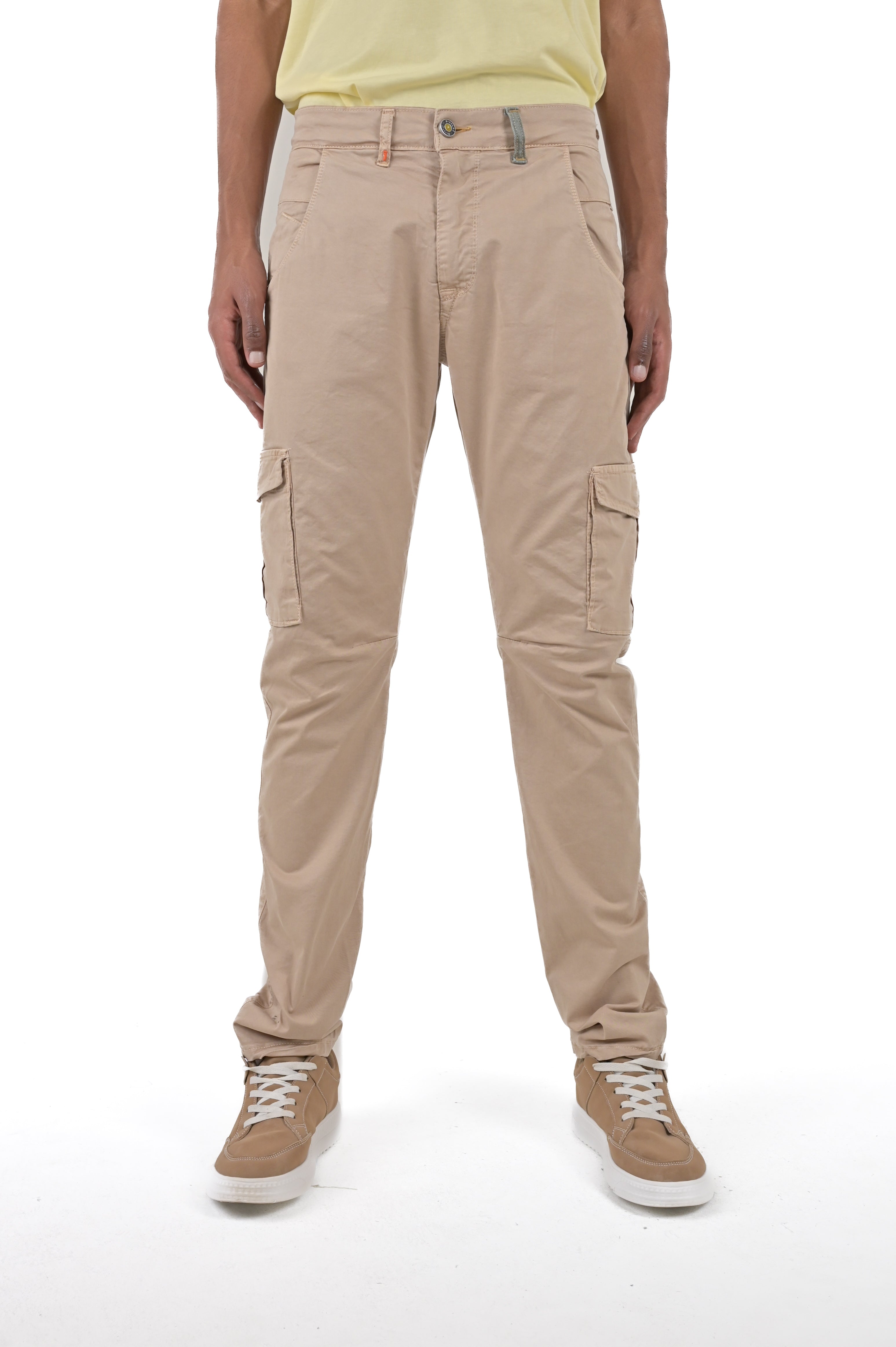 Pantaloni in cotone slim Cezanne beige SS24