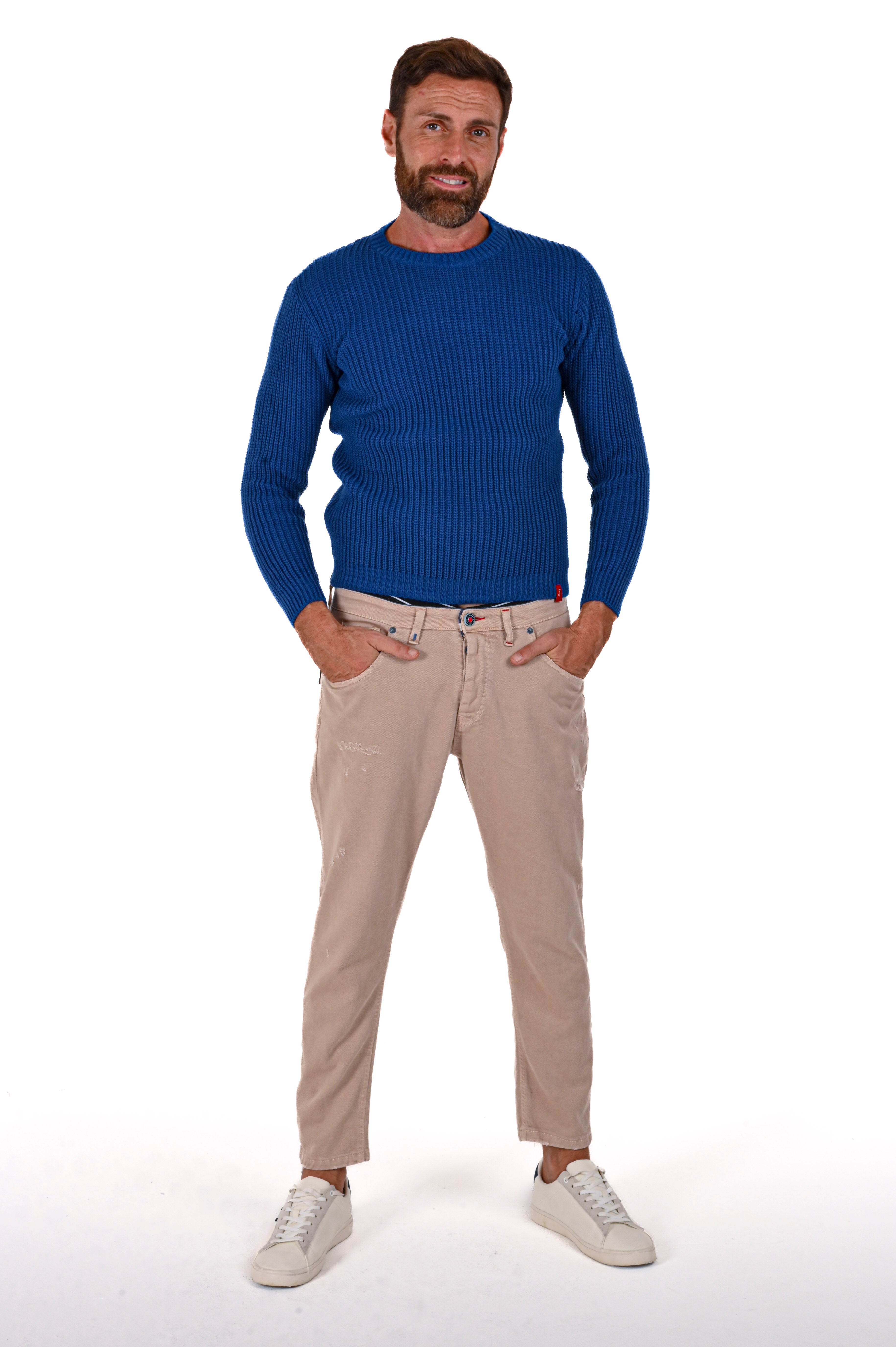 Pantaloni in cotone slim Life Bull FW23/24