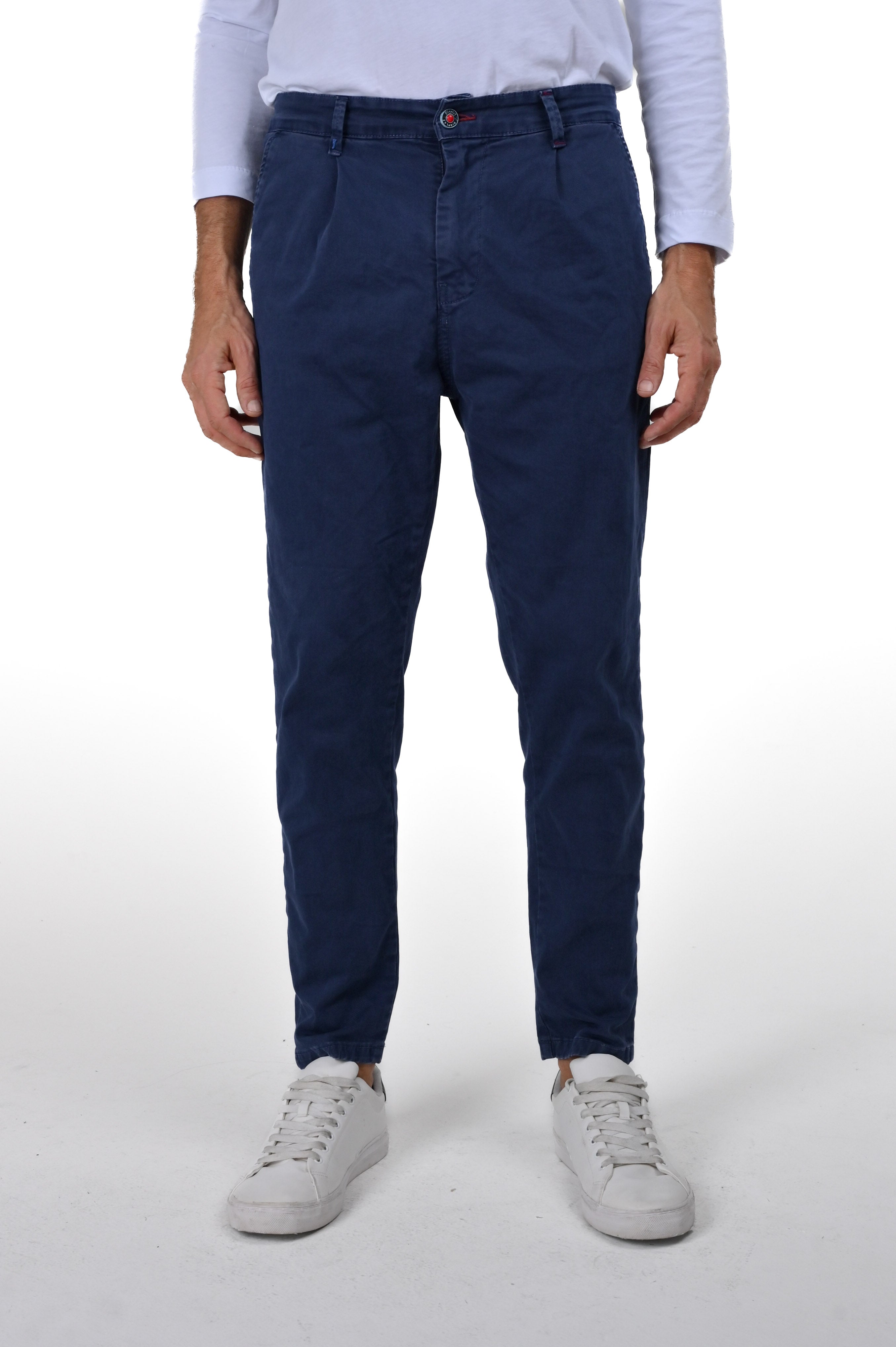 Pantaloni in cotone tapered New Private Gab Inchiostro FW24/25