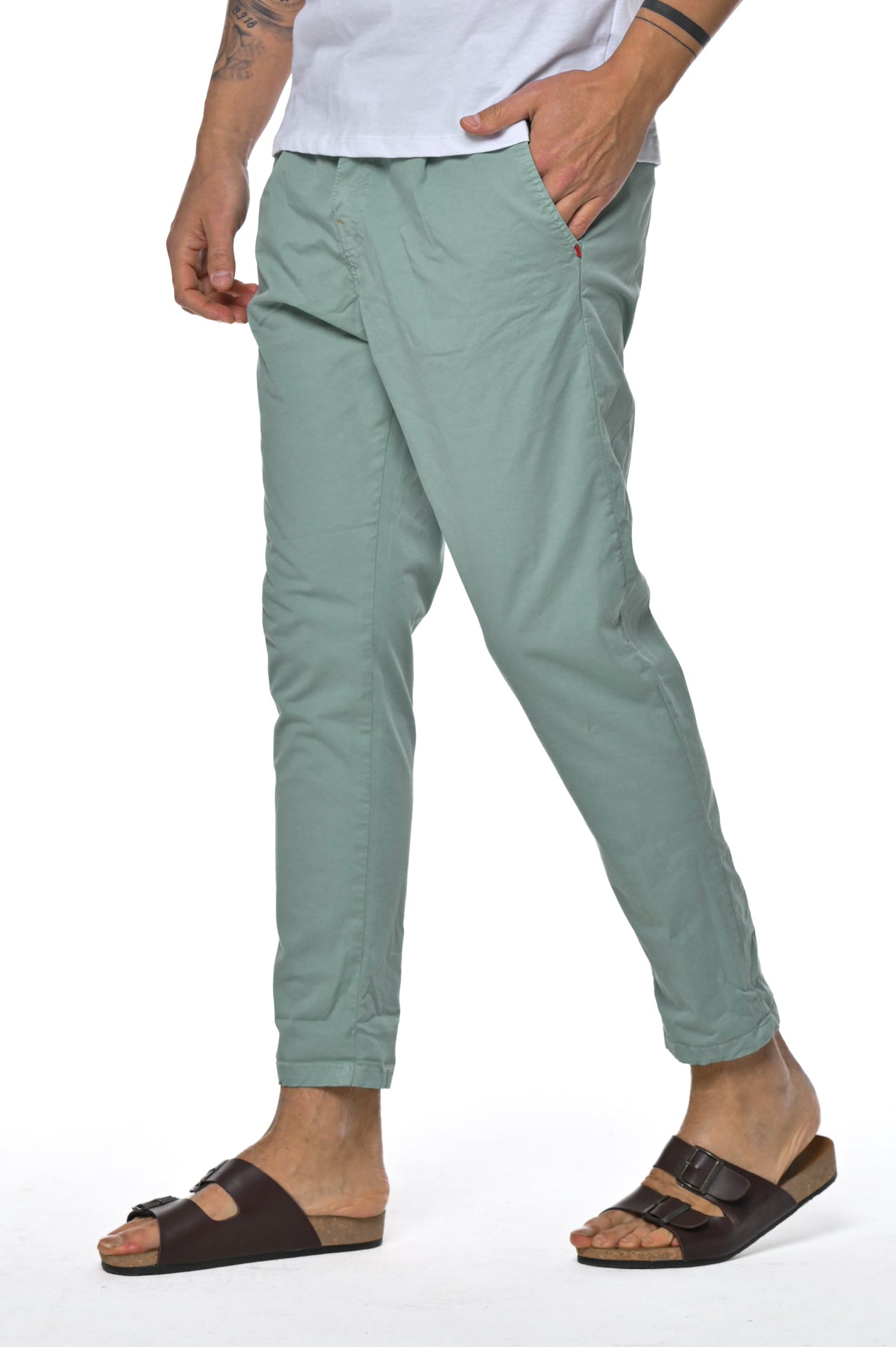 Pantaloni tapered New Private Raso SS23