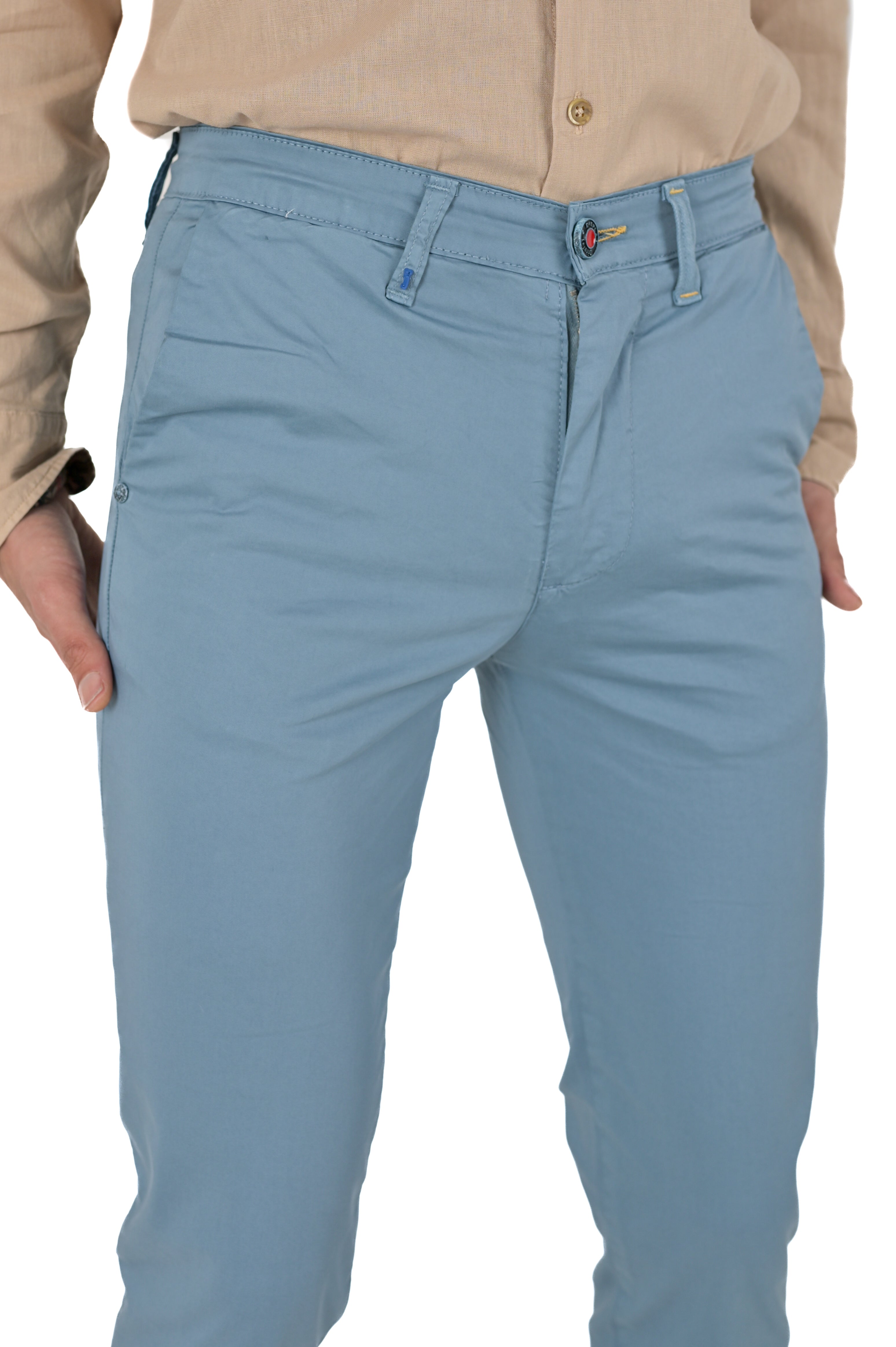 Pantaloni slim Sonic Raso Lagoon SS24