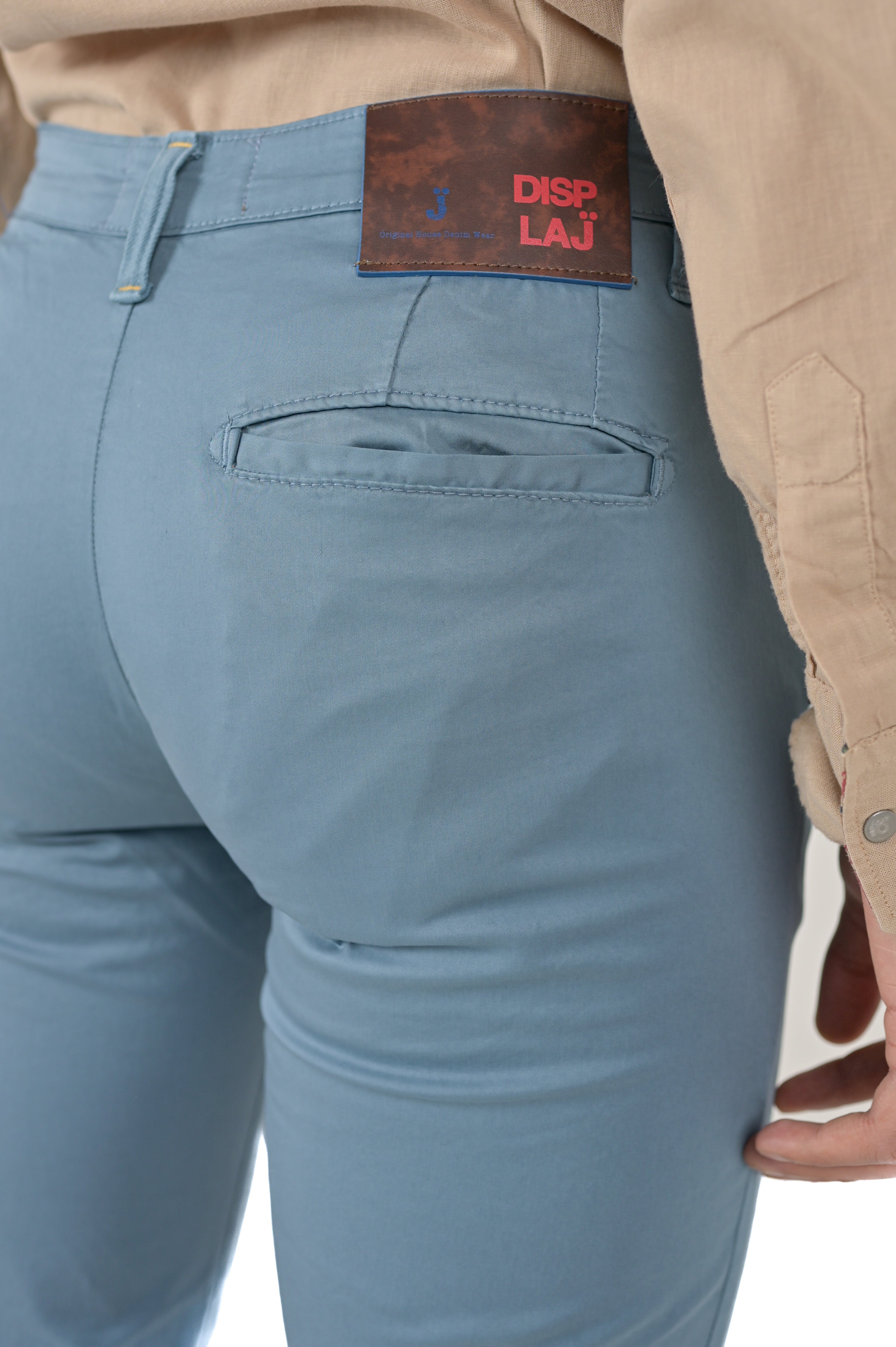 Pantaloni in cotone slim Sonic Raso Lagoon SS26