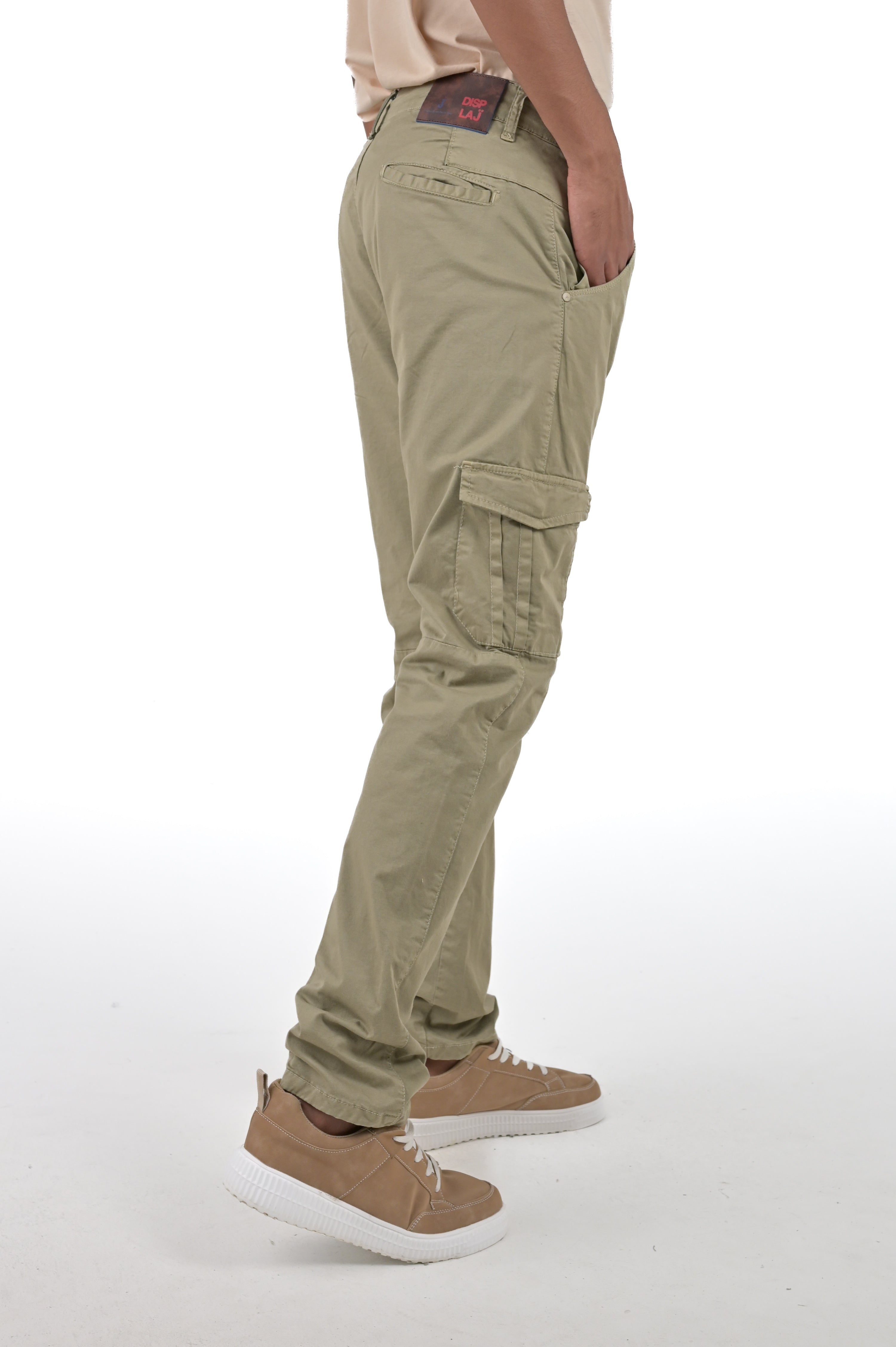 Pantaloni in cotone slim Cezanne salvia SS24