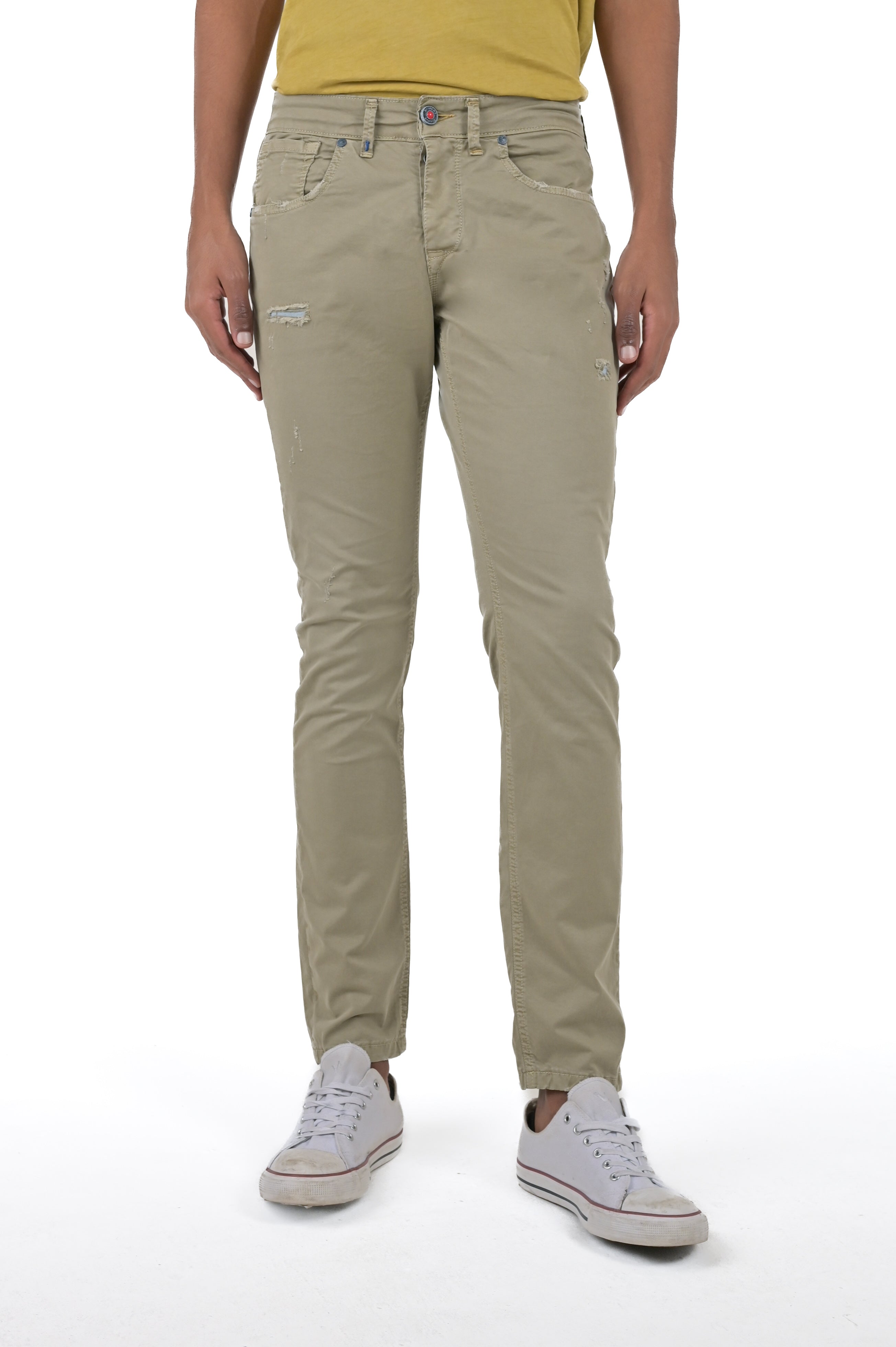 New London AM4 green slim jeans SS24